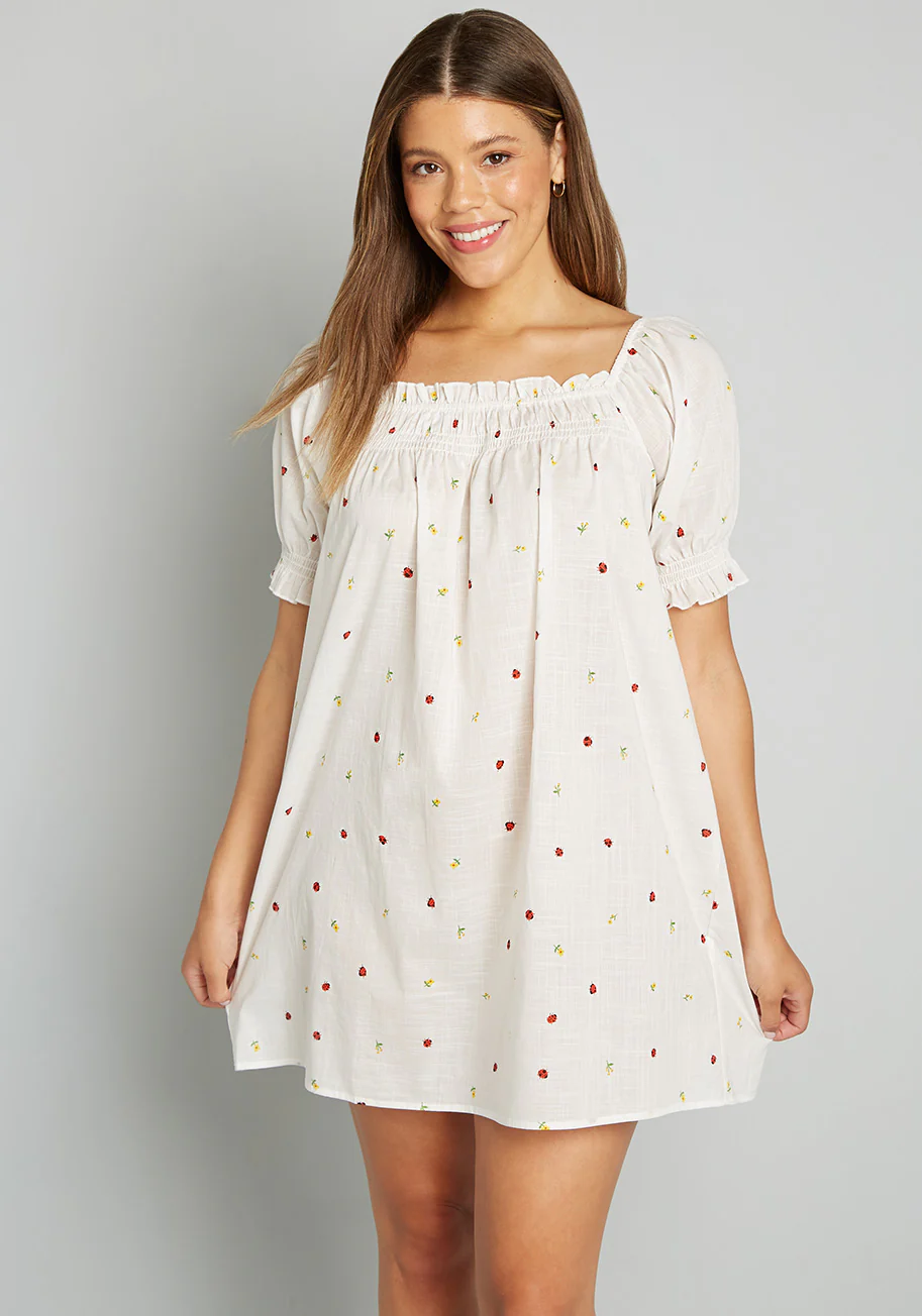 Summertime Garden Stories Smocked Mini Dress