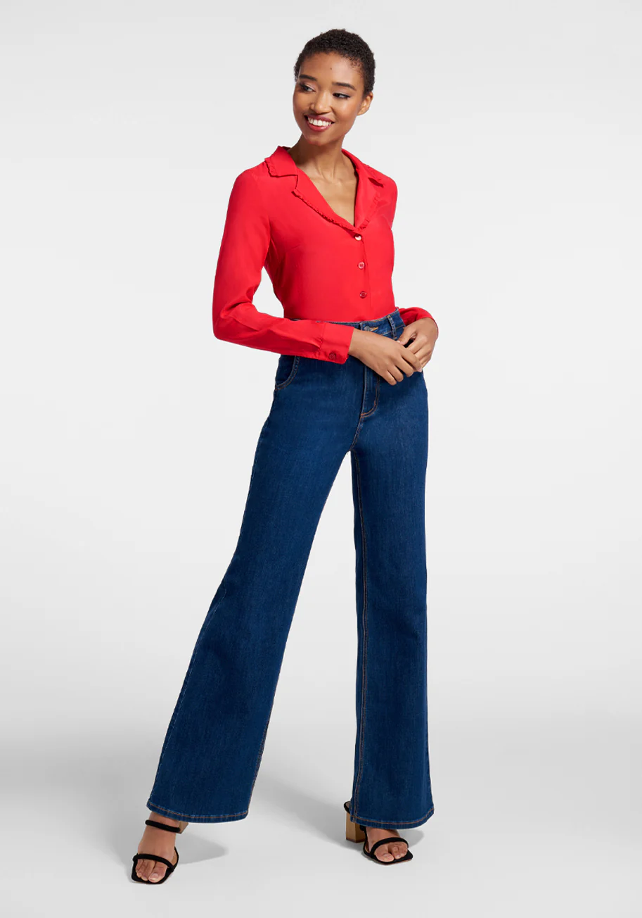 Starlet Power Button-Down Top