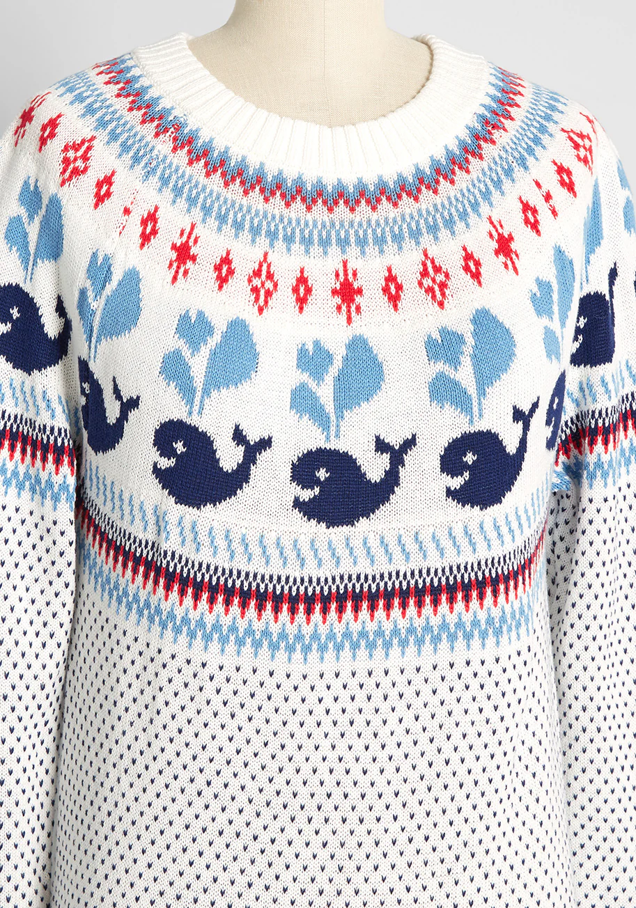 Sailing With Whales Fair Isle Sweater