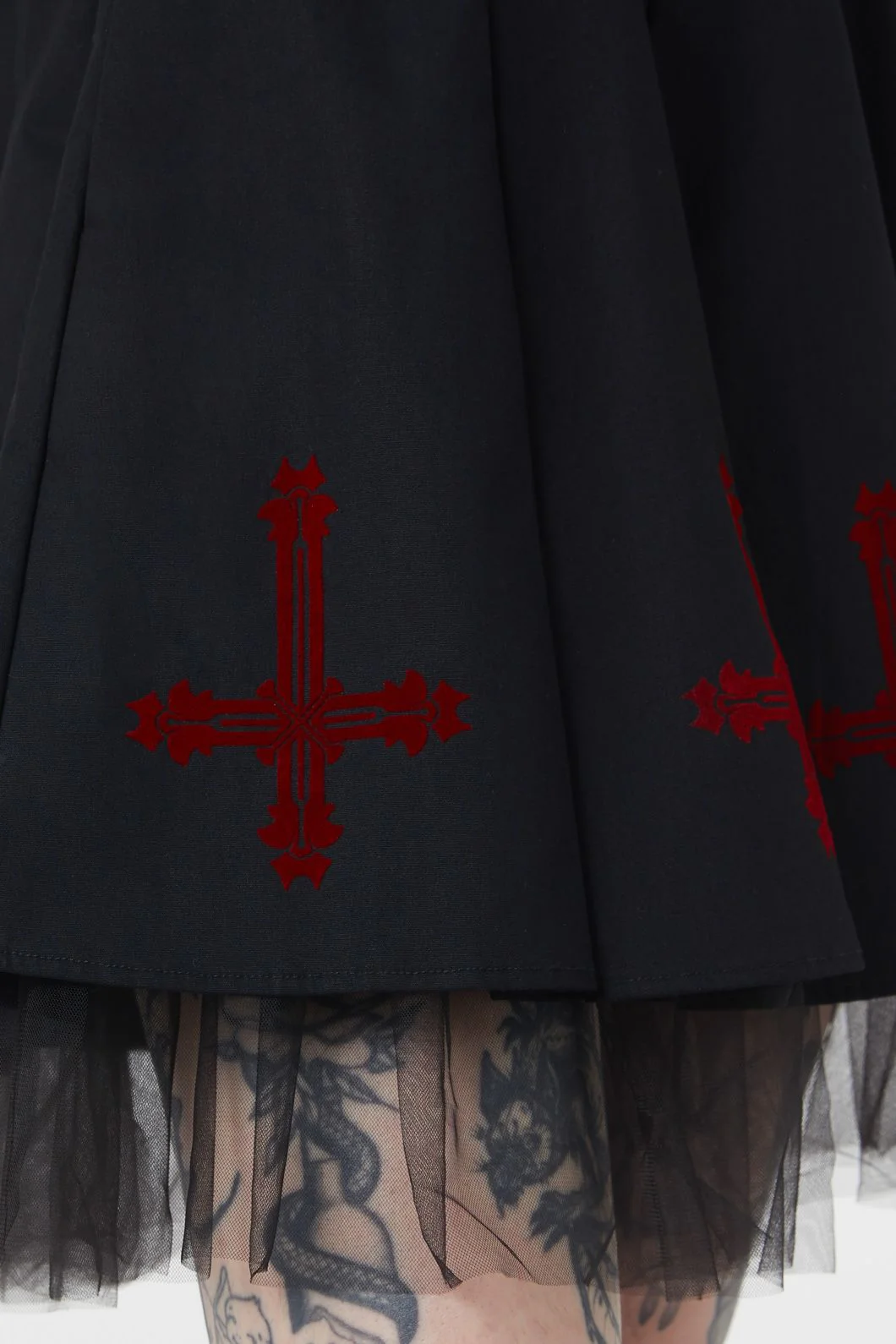 Hail Lilith Flocked Hem Bustier Dress