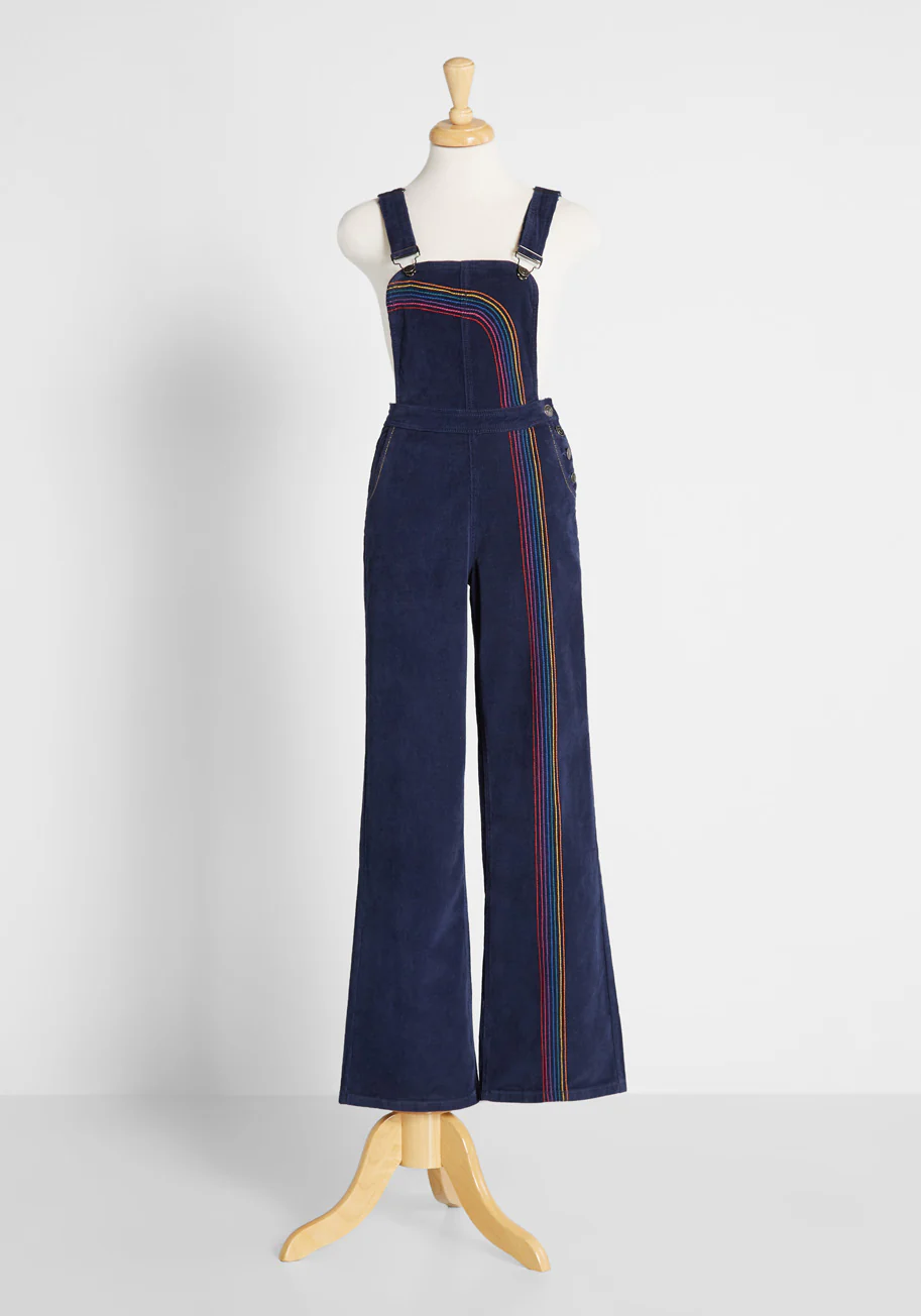 Rainbow With Me Corduroy Overalls