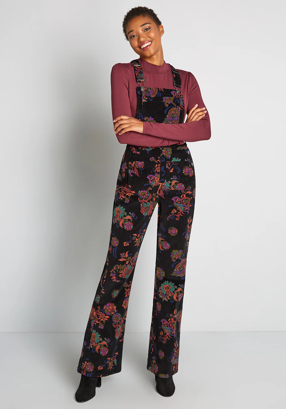 Paisley Makes Perfect Cord Overalls