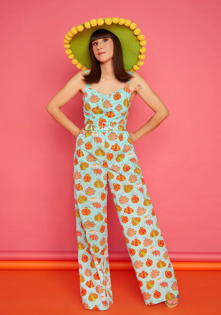 ModCloth x Marisol Muro Bugs and Kisses Wide-Leg Jumpsuit