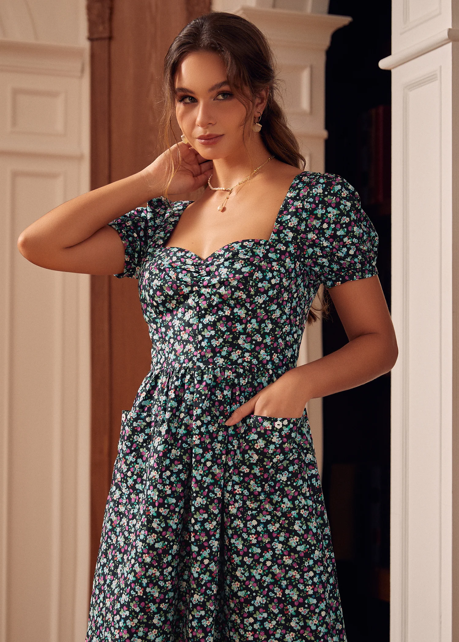 Summer Berry Flair Dress