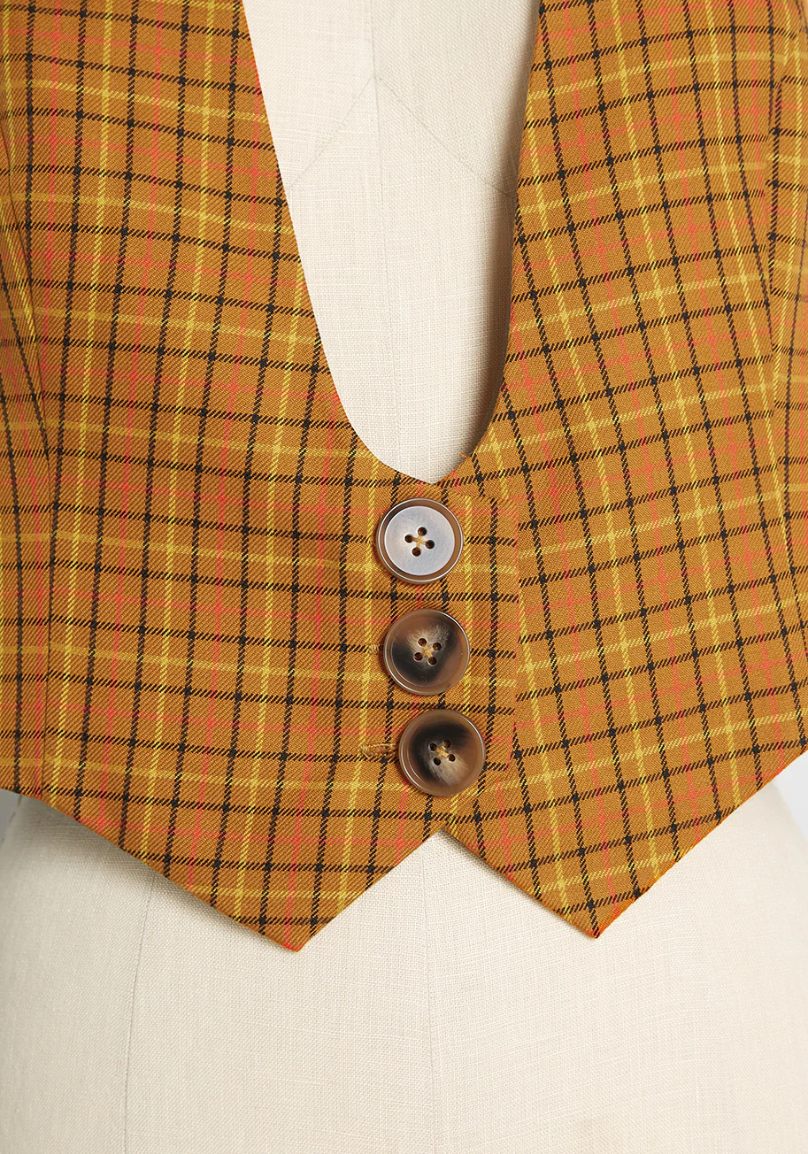 Taking It Back Plaid Vest