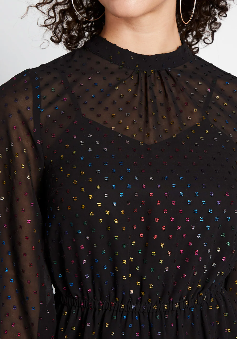 Established Aplomb Long Sleeve Dress