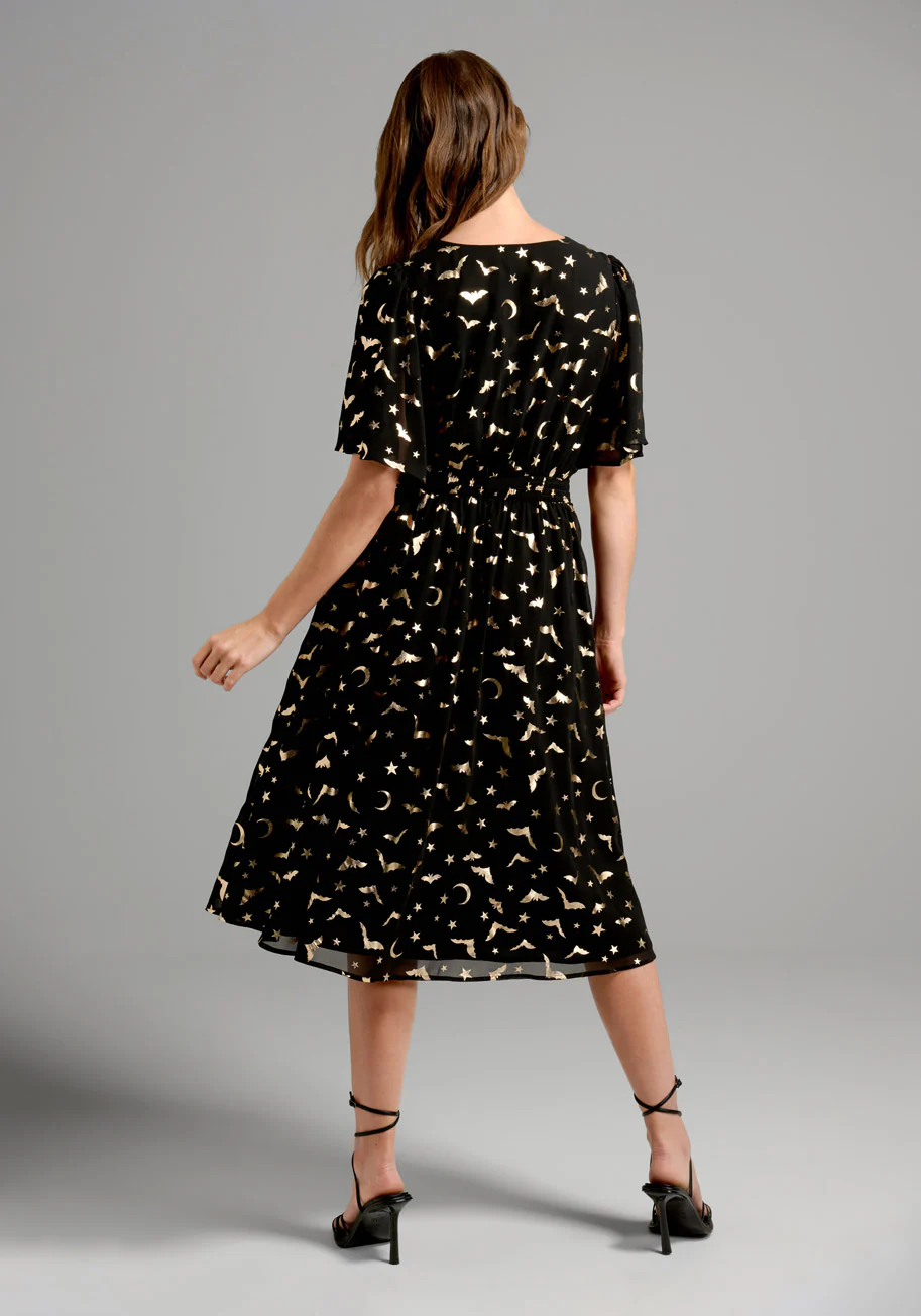 Fluttering Wings Midi Dress