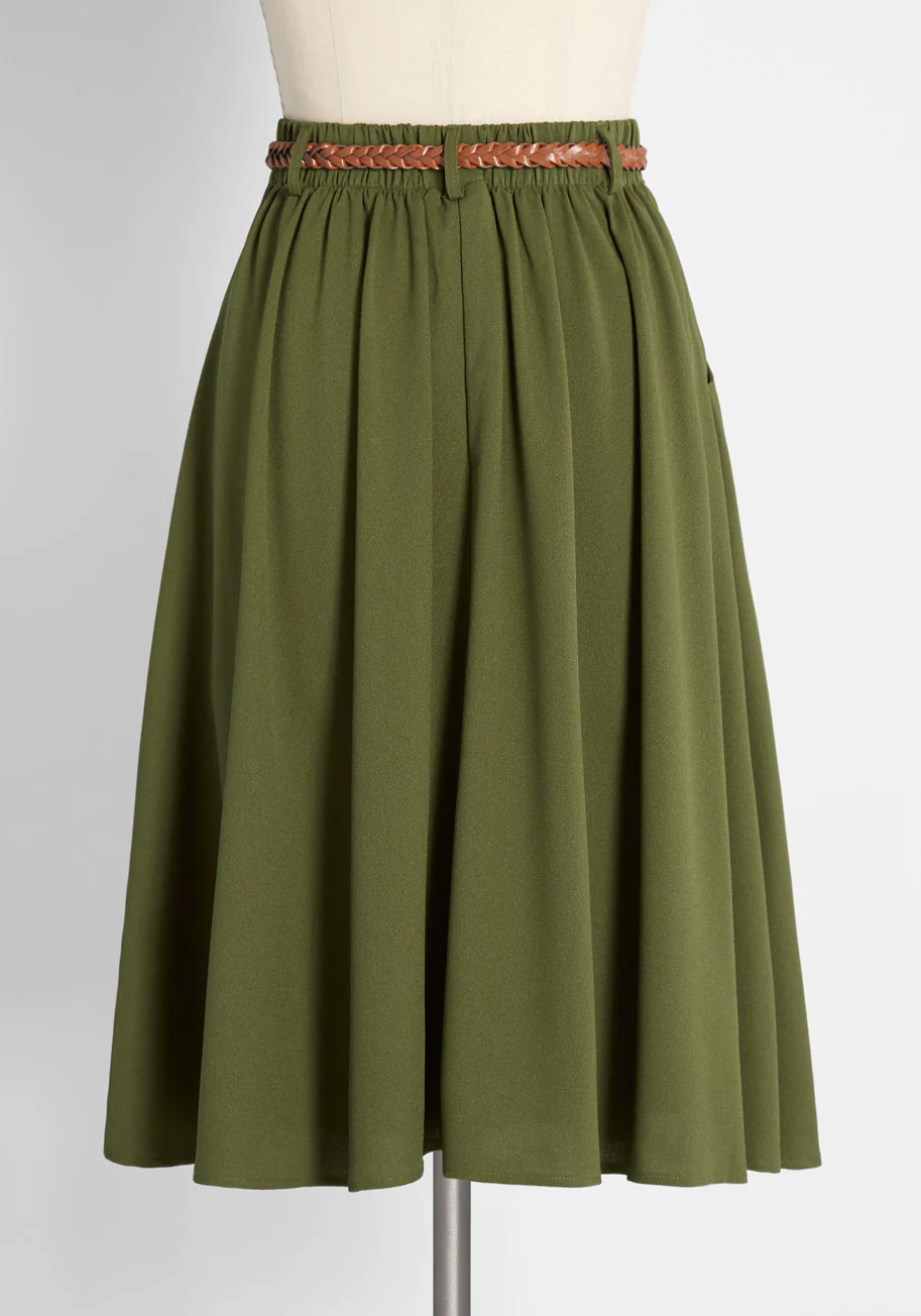 Breathtaking Tiger Lilies Midi Skirt