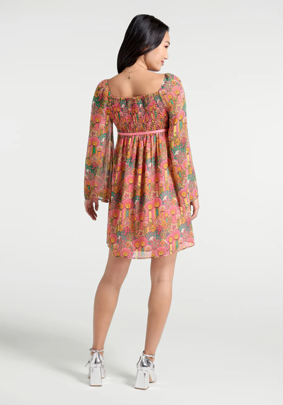 Groovy Star Babydoll Dress