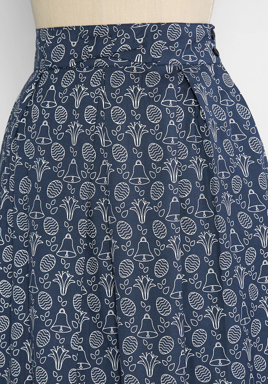 Bells Ring For Spring A-Line Skirt