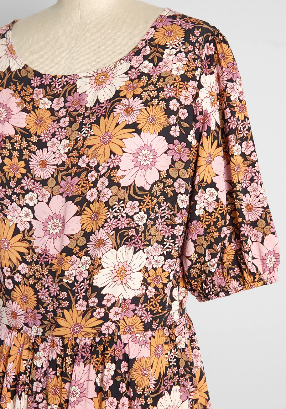 ModCloth x Princess Highway Floral Harvest Midi Dress