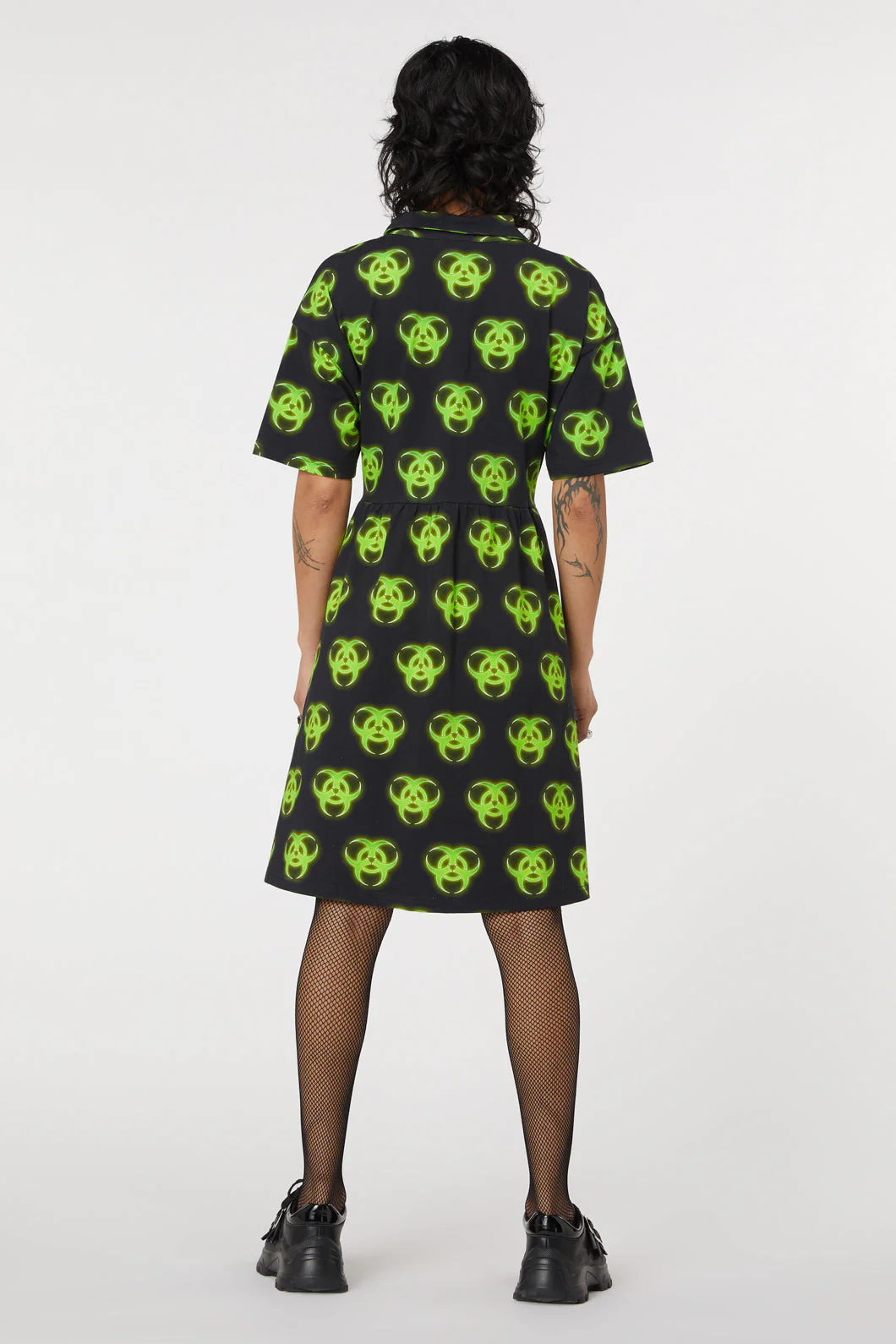 Biohazard Print Smock Dress