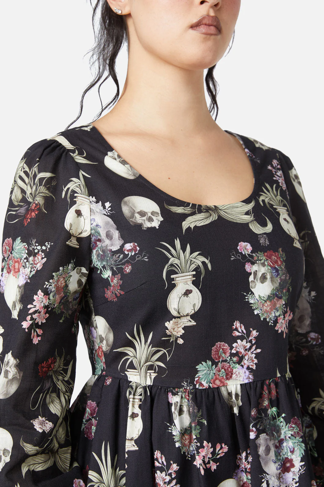 Memento Mori Printed Dress