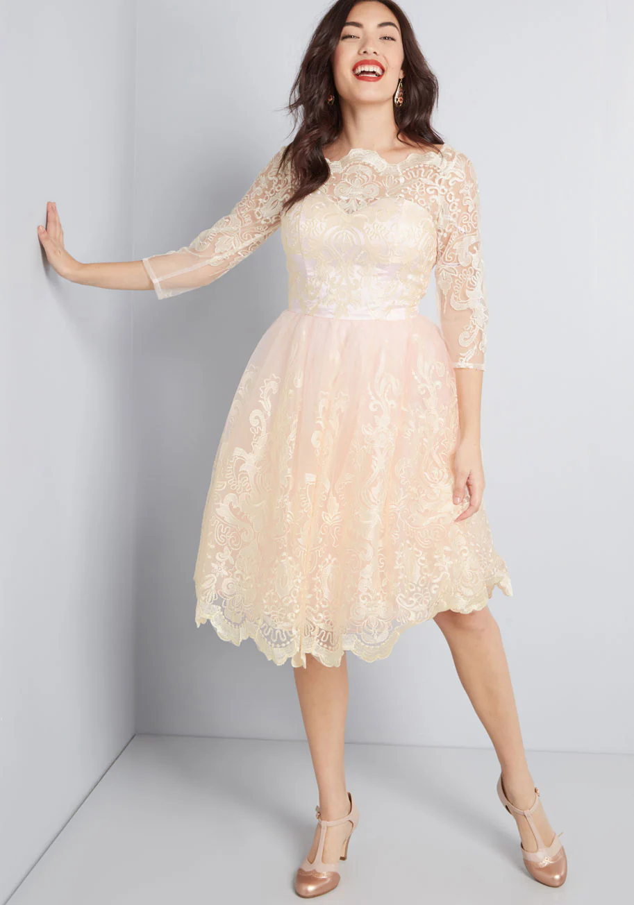 Gilded Grace Lace Dress