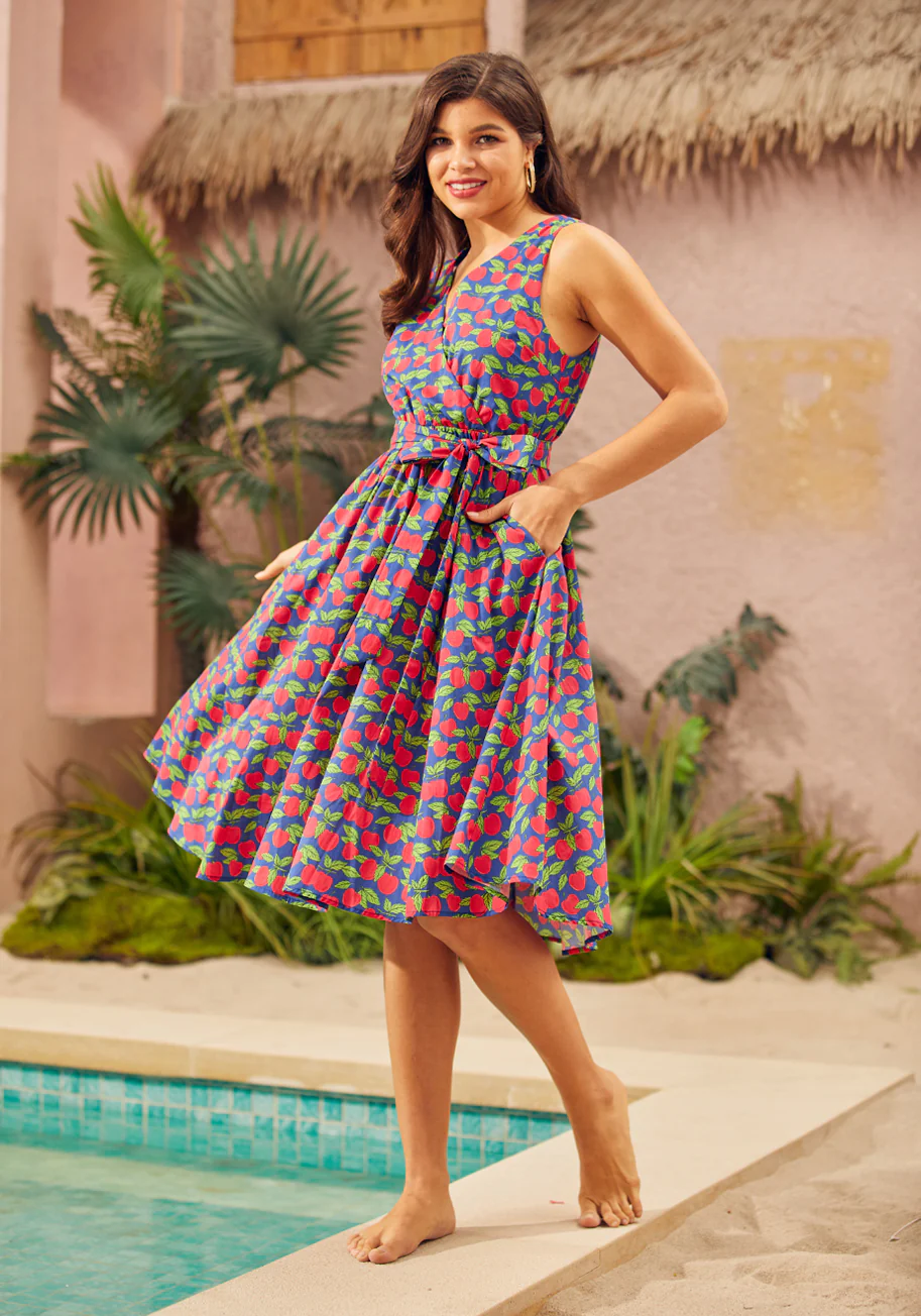 Instant Energy Faux-Wrap Dress