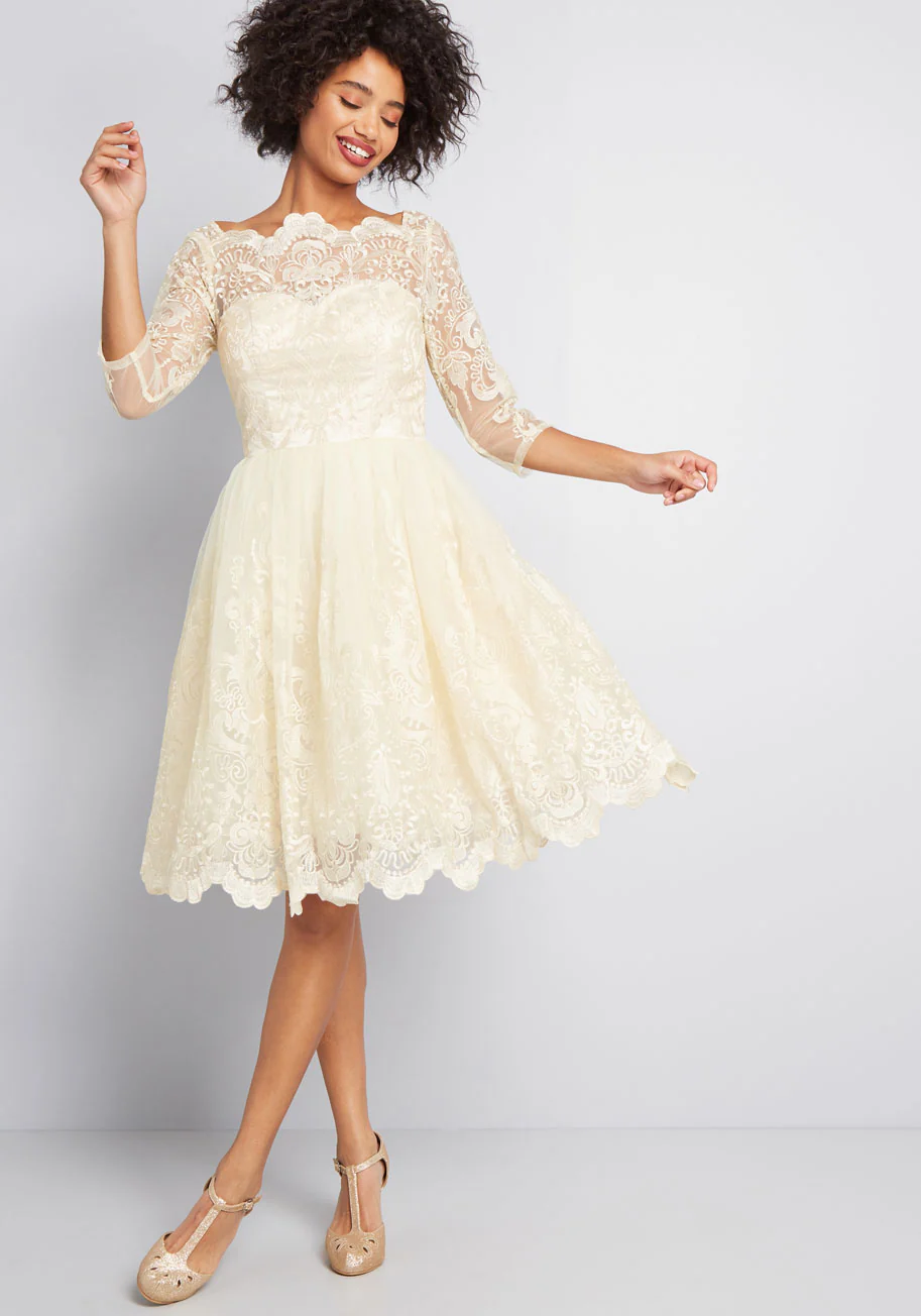 Gilded Grace Lace Dress