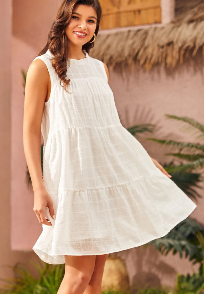 Garden Glamour Sleeveless Shift Dress