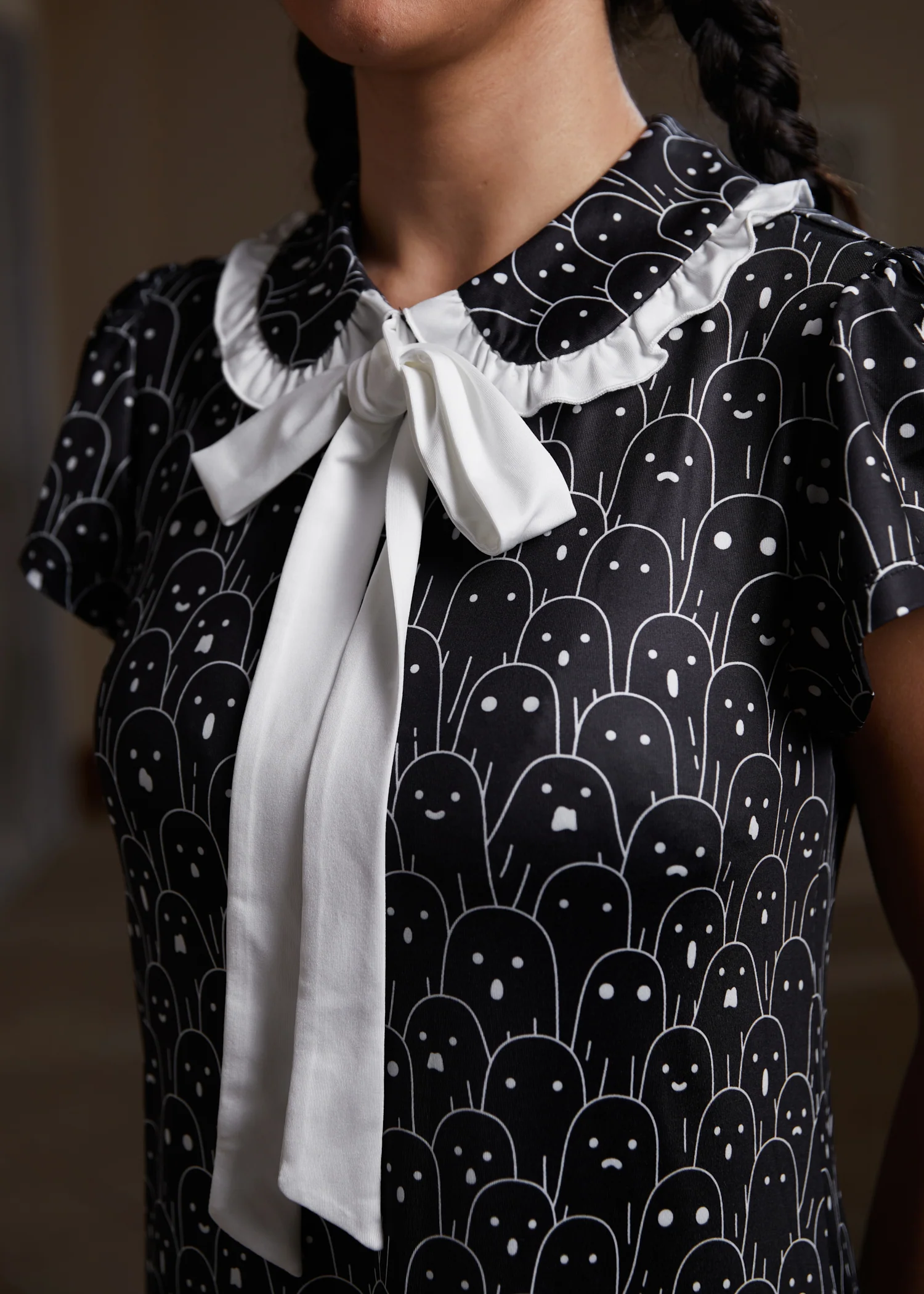 Mornings in the Mist Ruffle Dress