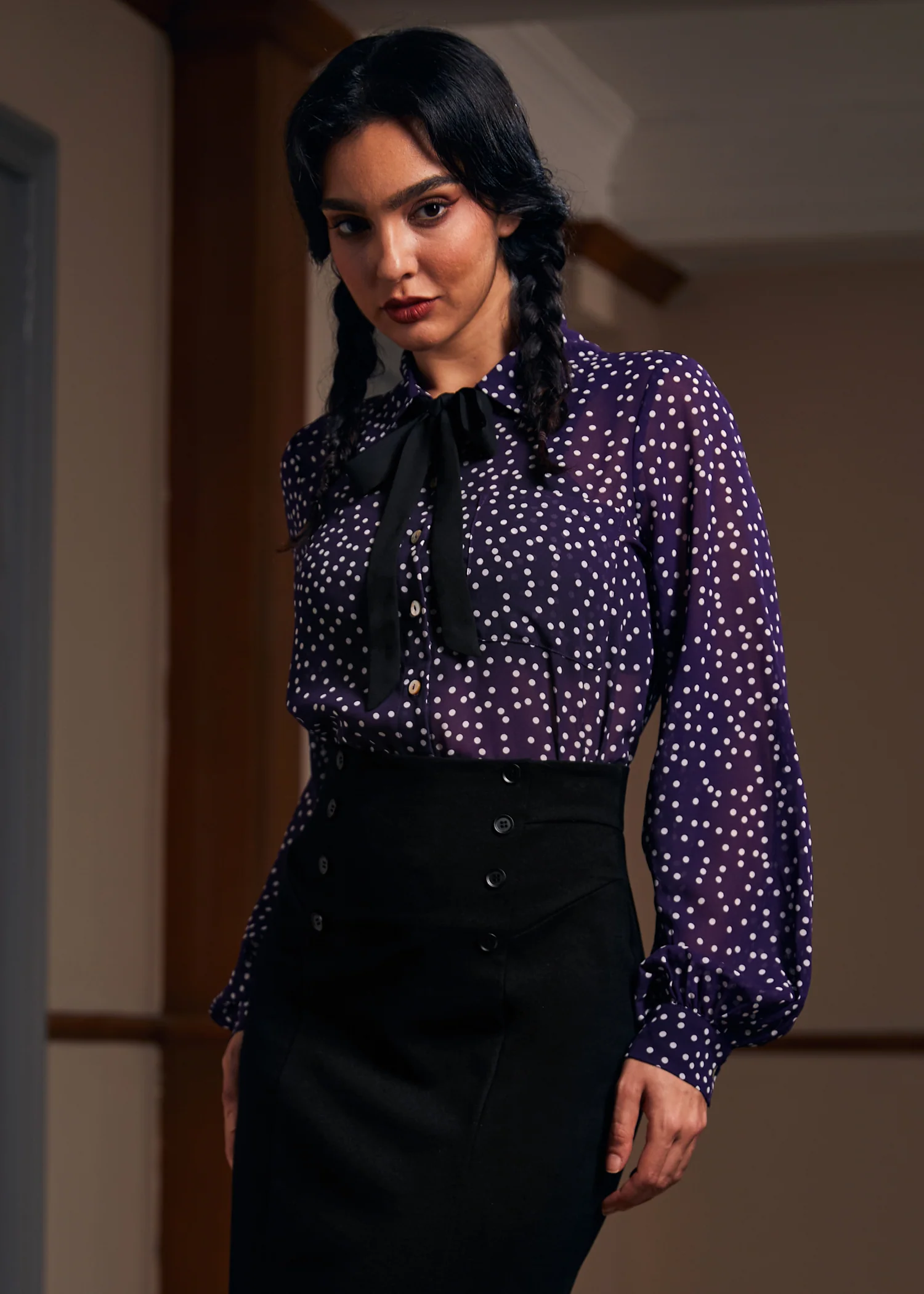 Enchanted Evening Collared Blouse