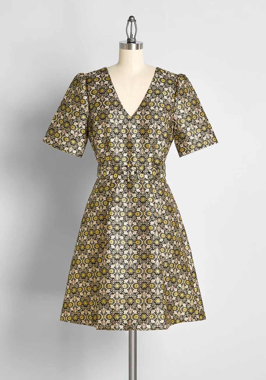 Cocktails At Golden Hour Fit-And-Flare Dress