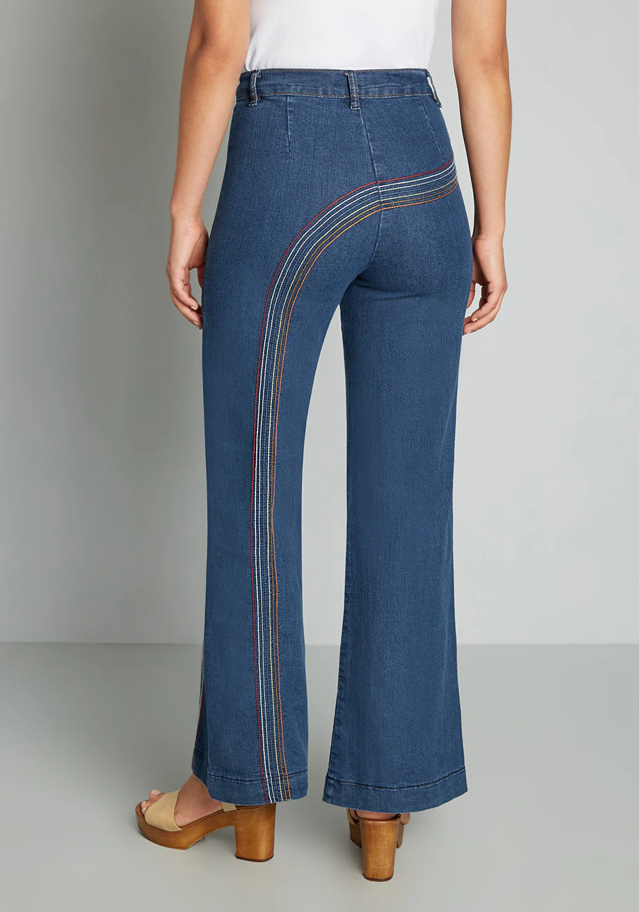 Rainbow With Me Wide-Leg Jeans