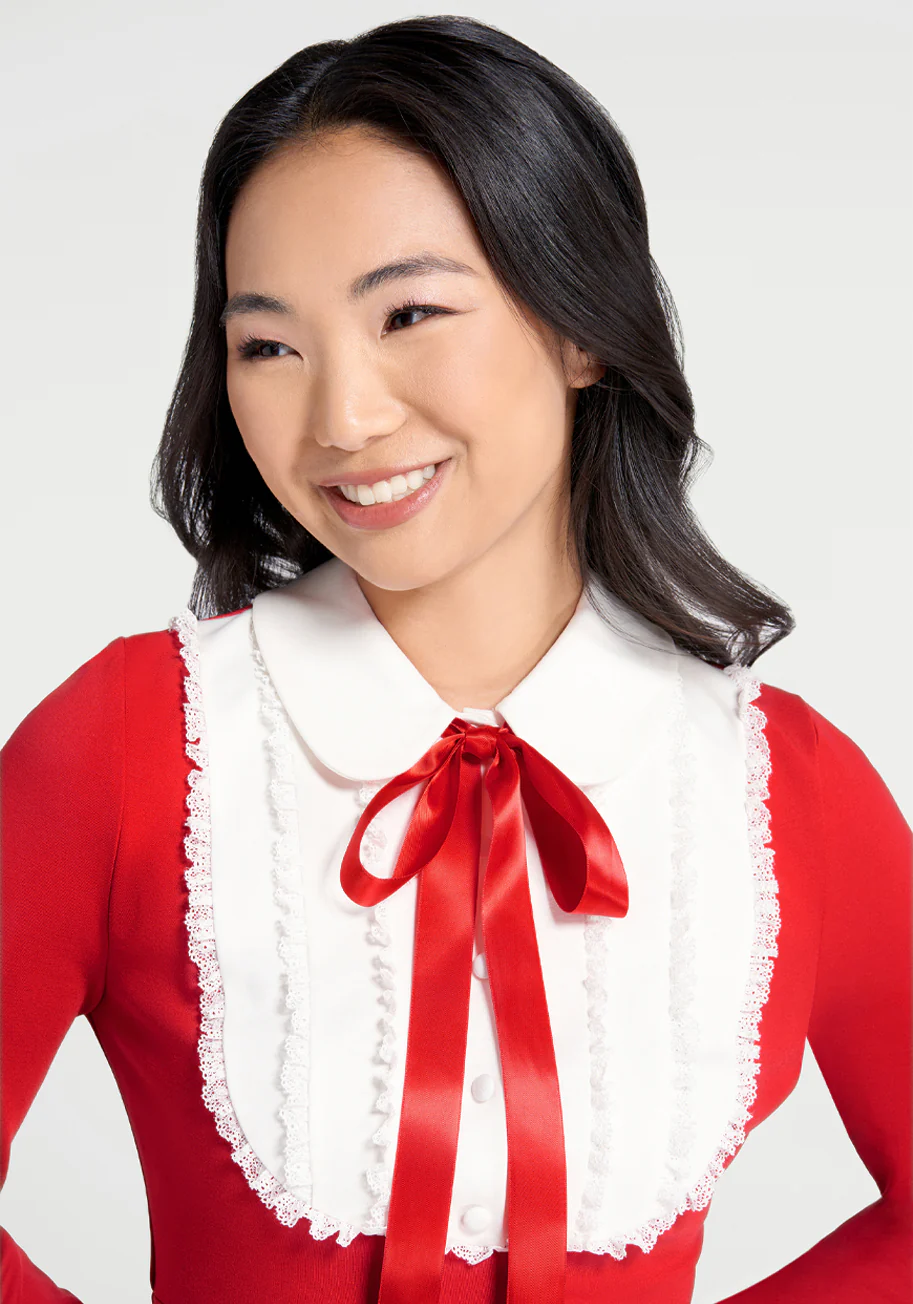 Revel In Retro Tie-Neck Dress