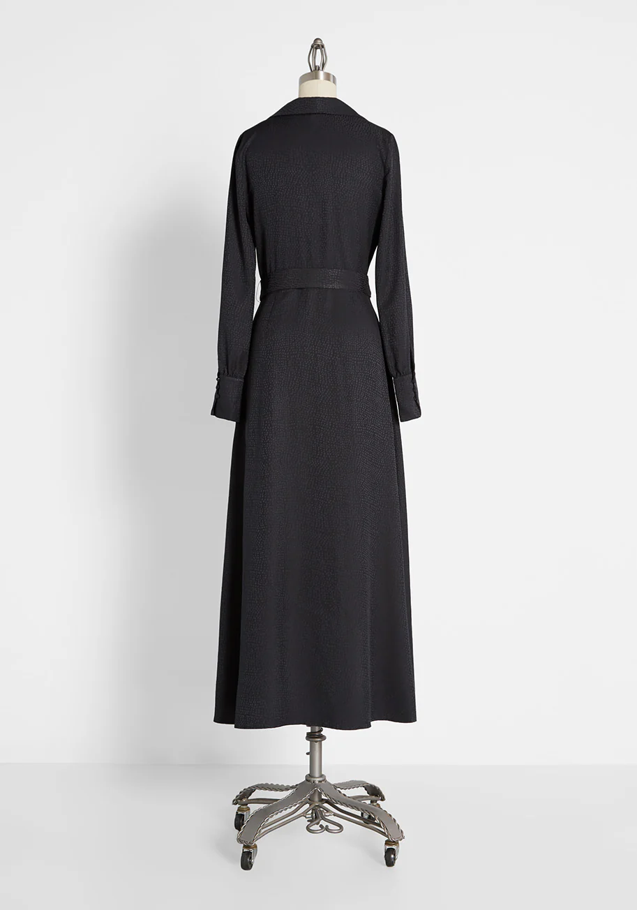 Taking the Lead Maxi Wrap Dress