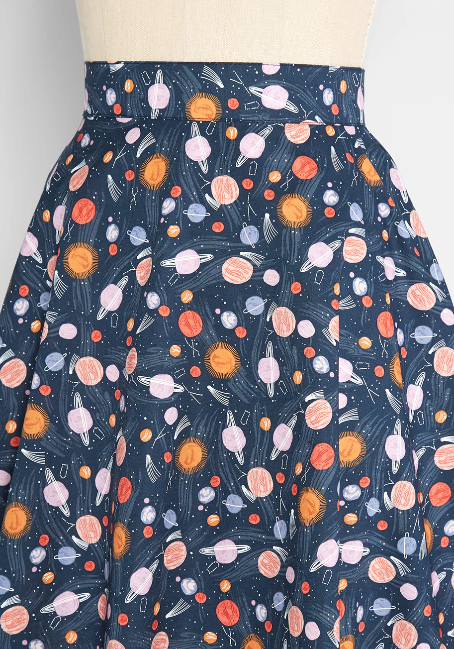 Always In Orbit Skater Skirt