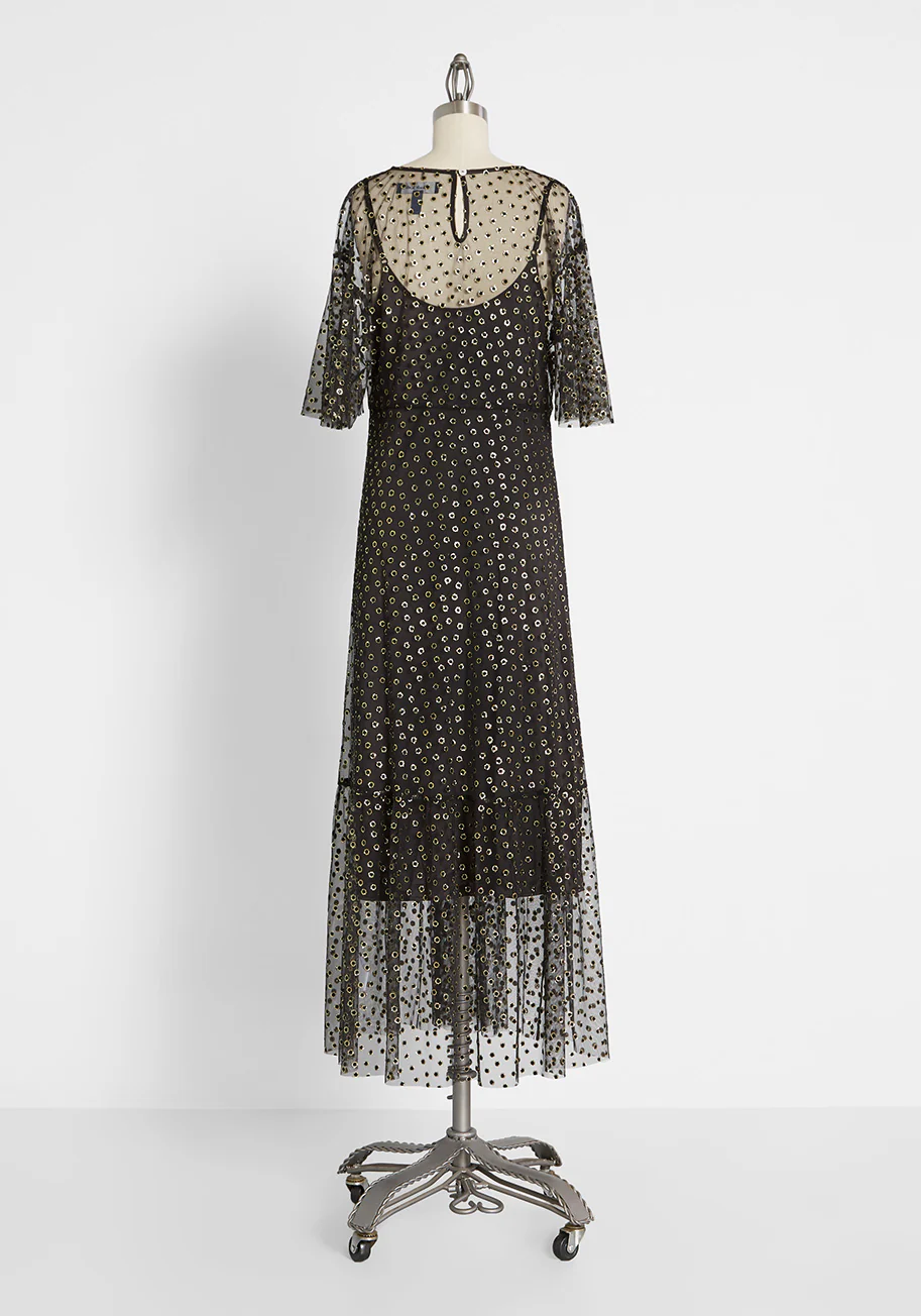 Shimmer and Swish Midi Dress