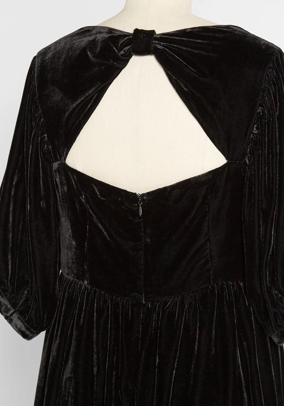 Softly Sumptuous Velvet Babydoll Dress