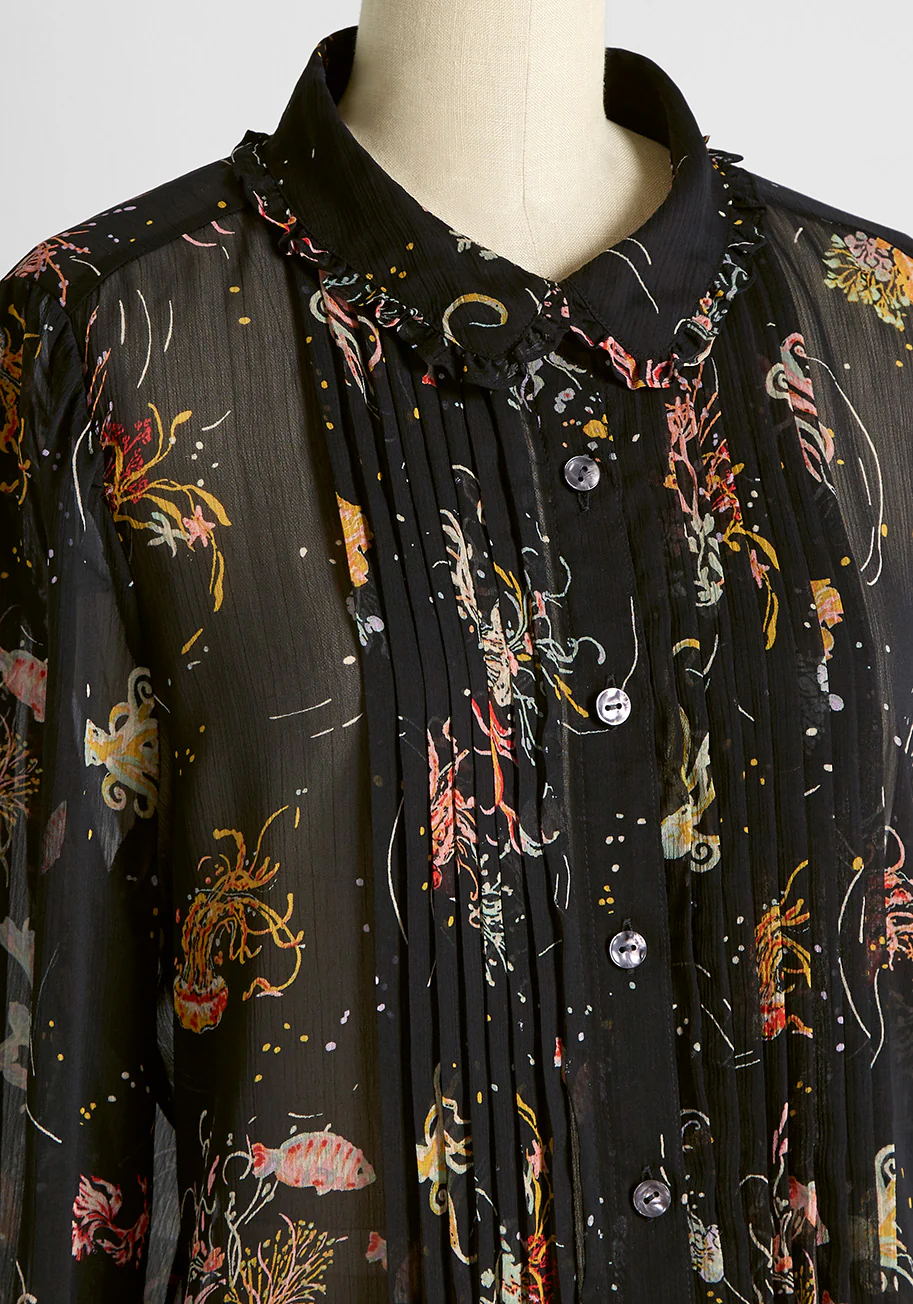 Layer of Allure Button-Up Blouse