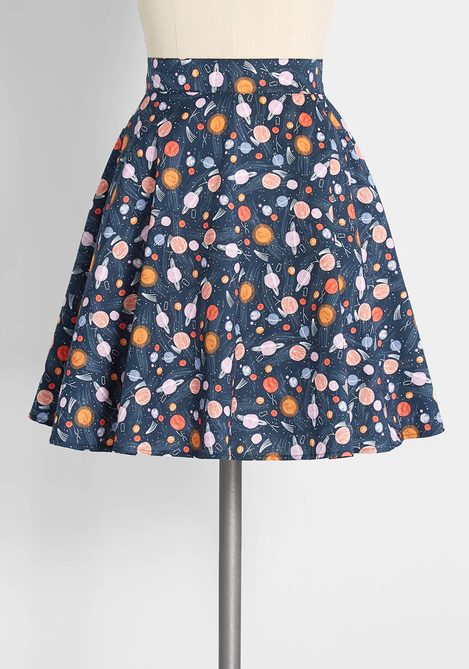 Always In Orbit Skater Skirt