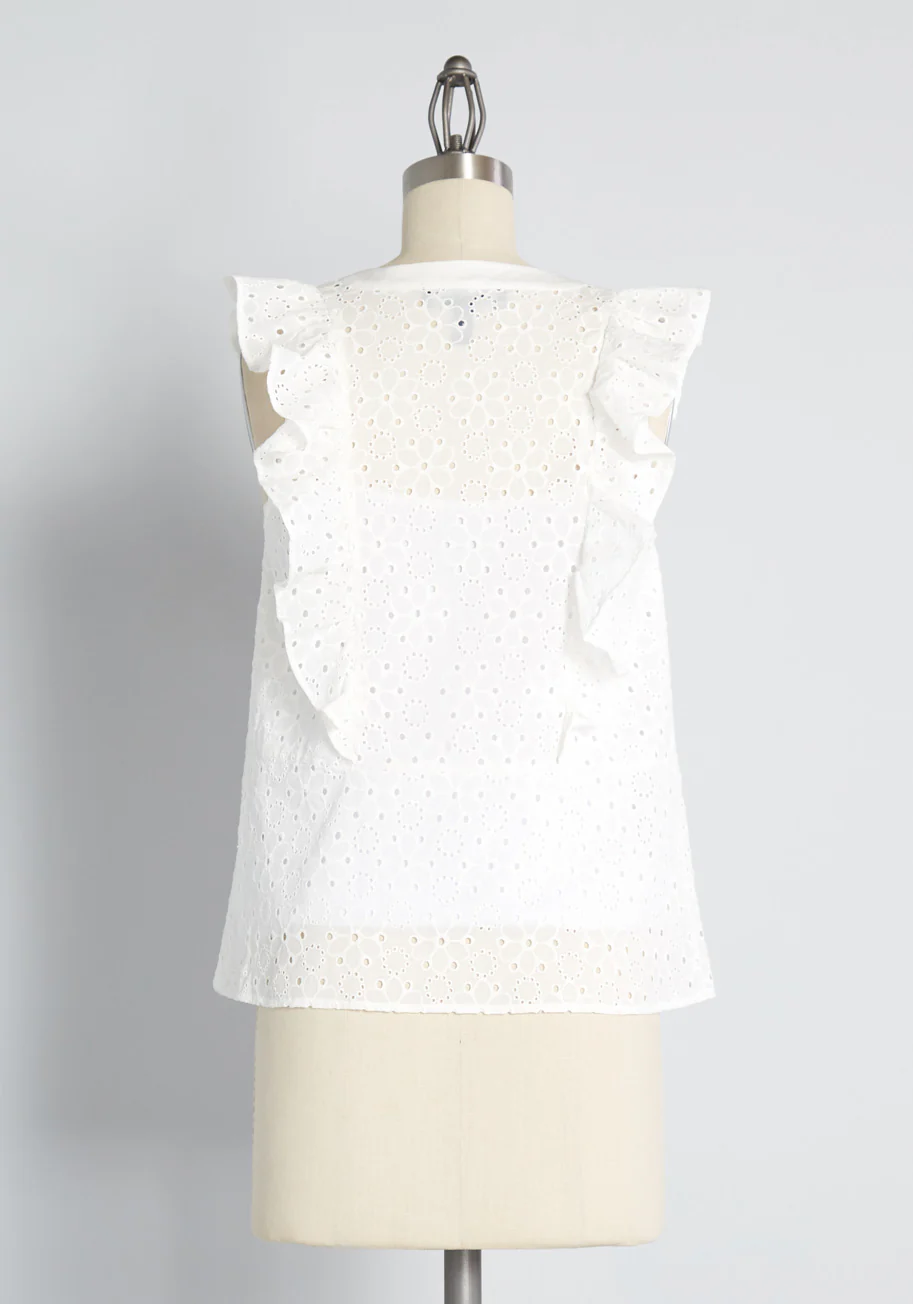 Rodeo Doll Eyelet Embroidered Blouse
