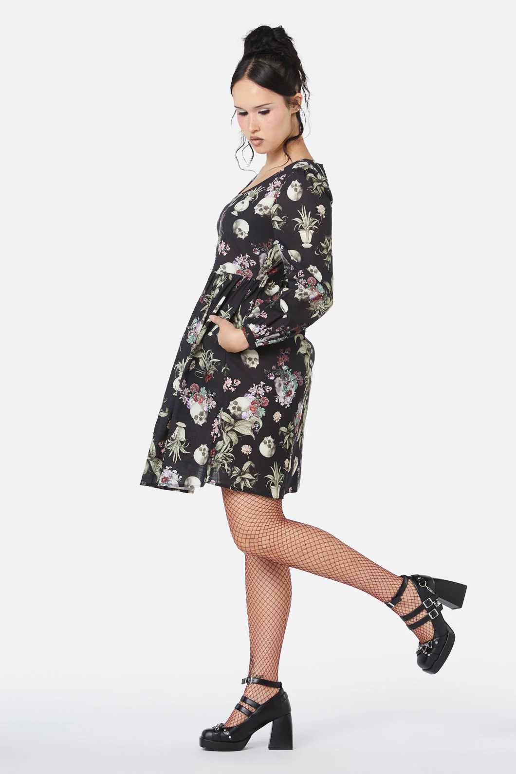 Memento Mori Printed Dress