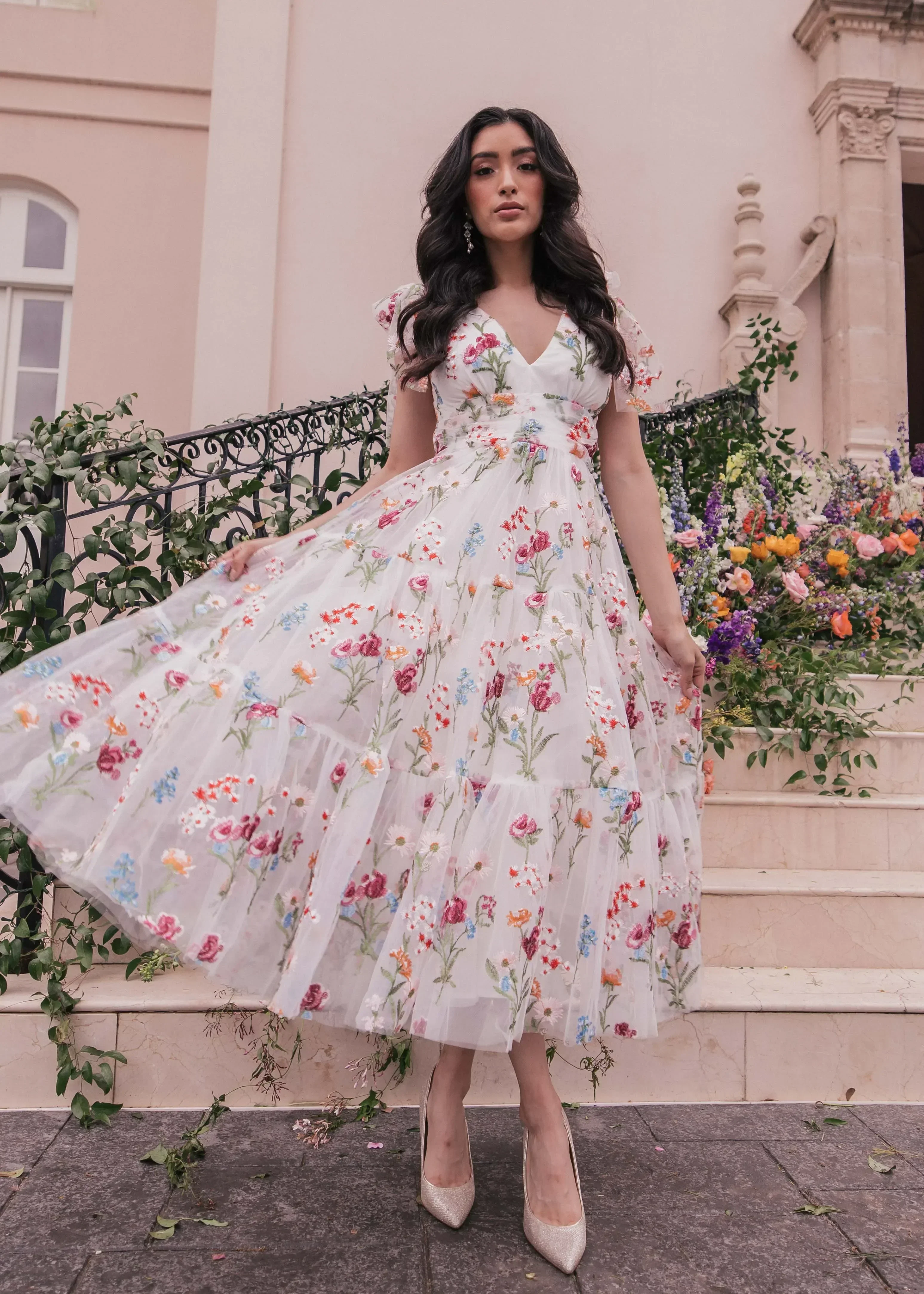 Margaret Midi Dress White