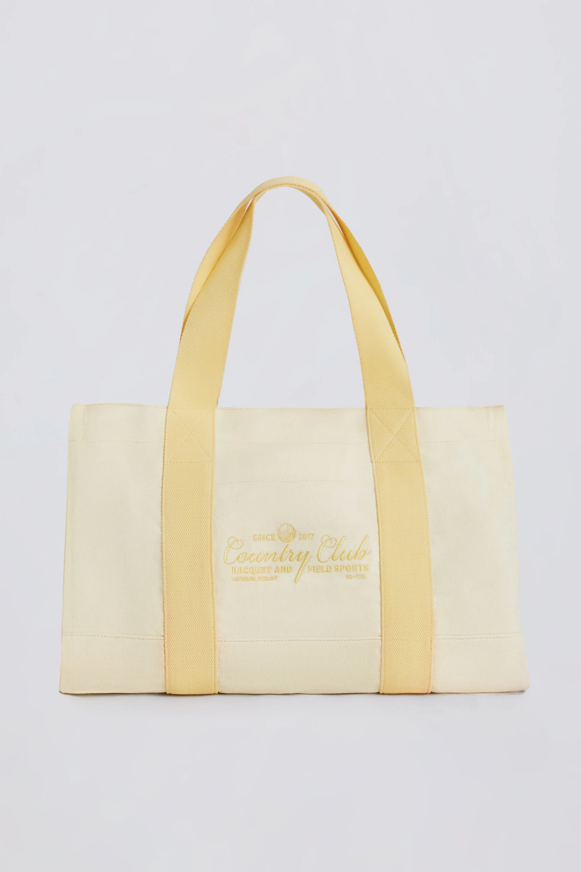 Oversized Canvas Tote Bag in Ivory