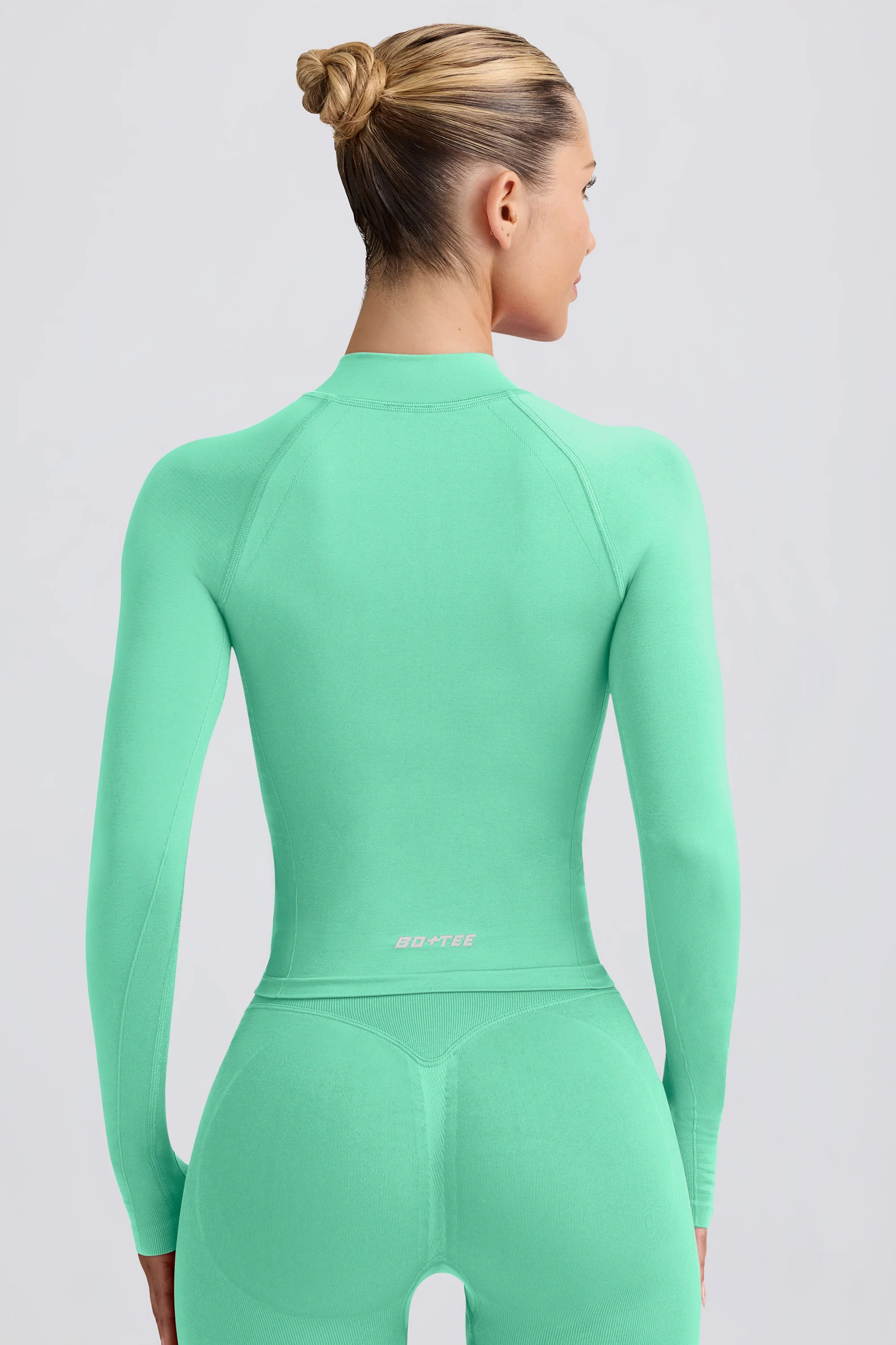 Define Luxe Zip-Up Jacket in Mint