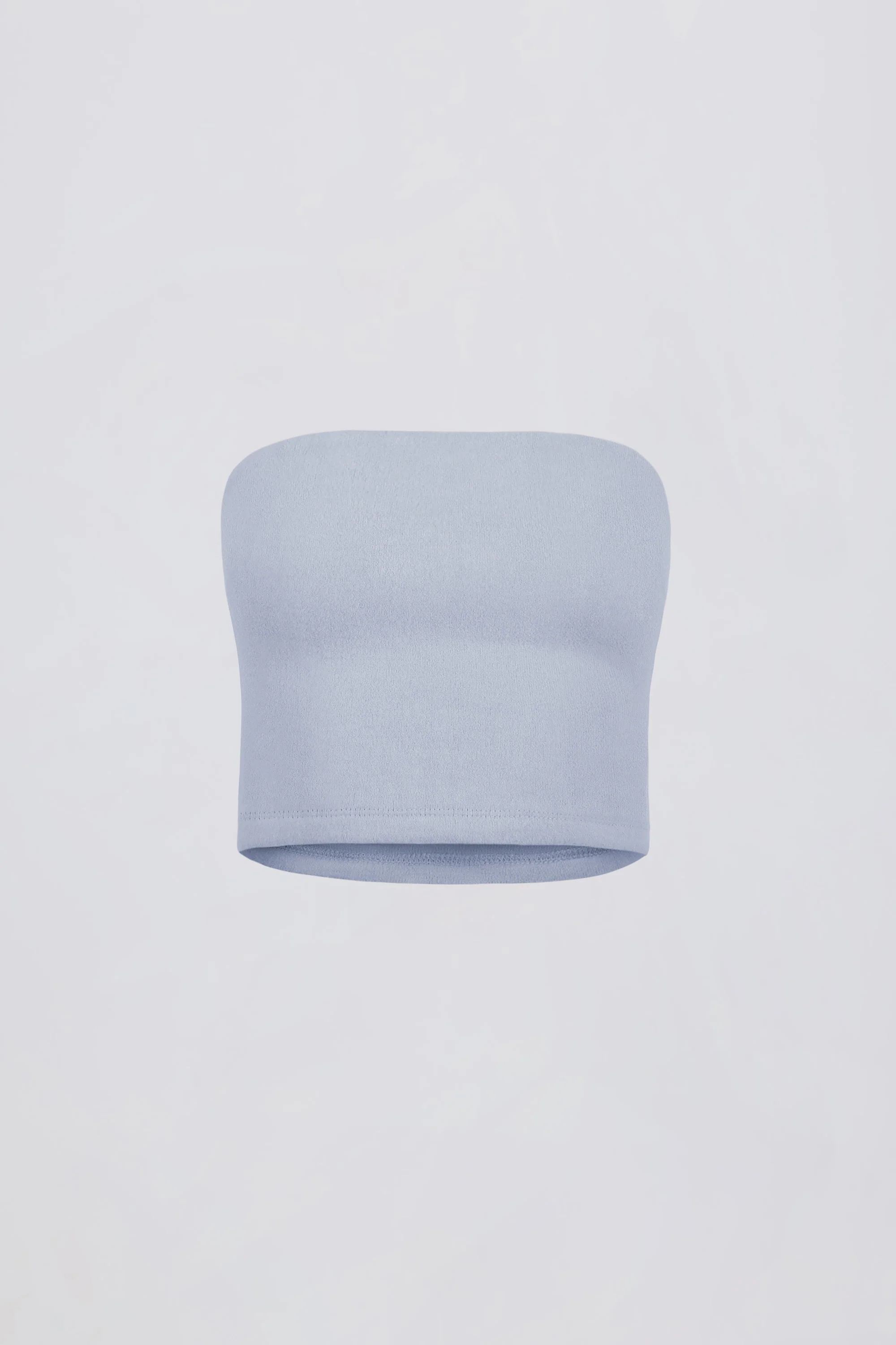 Brushed Jersey Bandeau Top in Soft Blue