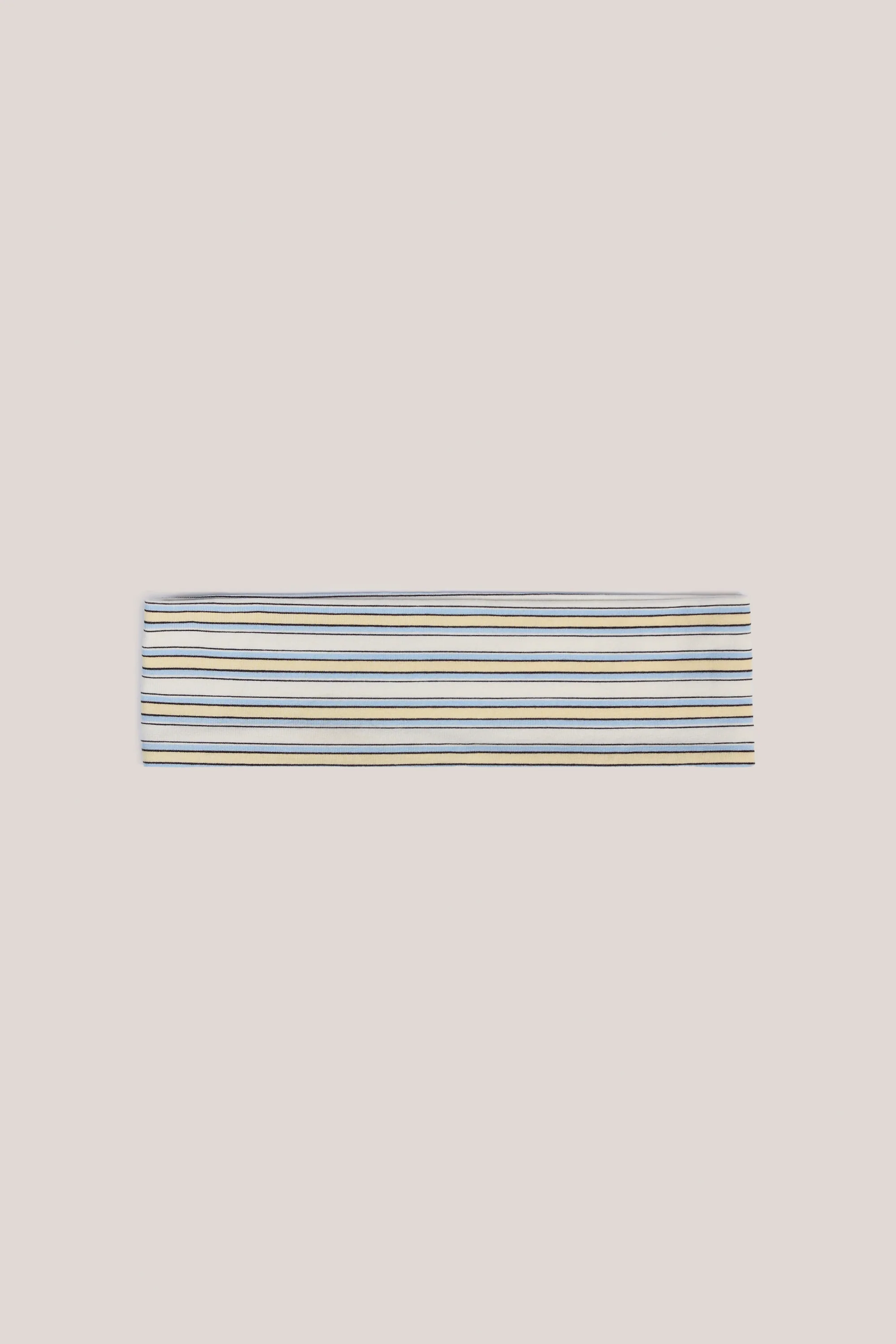 Modal Ribbed Headband in Blue & Yellow Stripe