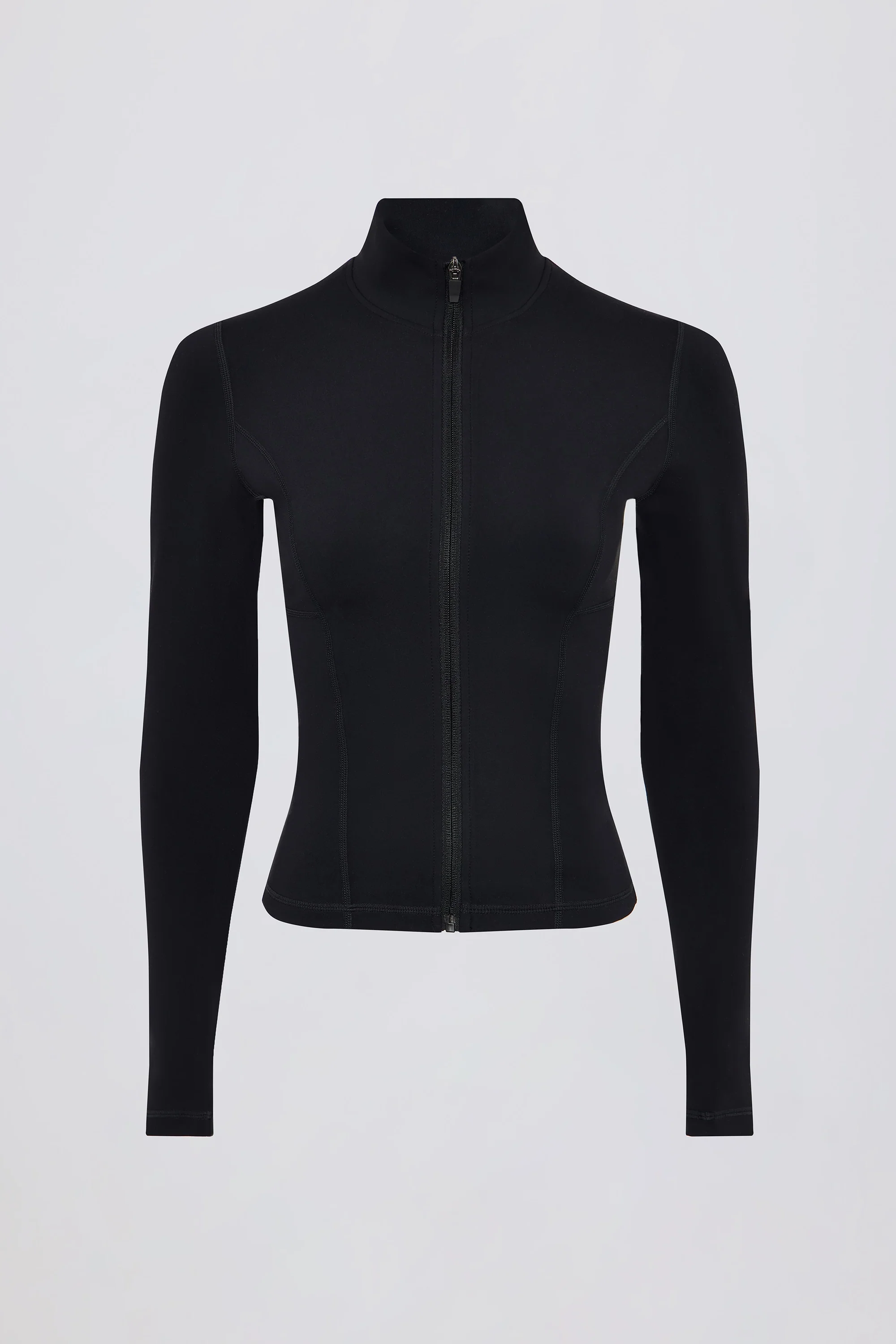 Soft Active Zip-Up Jacket in Black