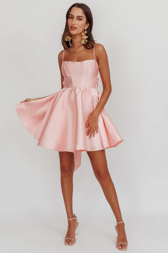 Athens Flared Bow Mini Dress