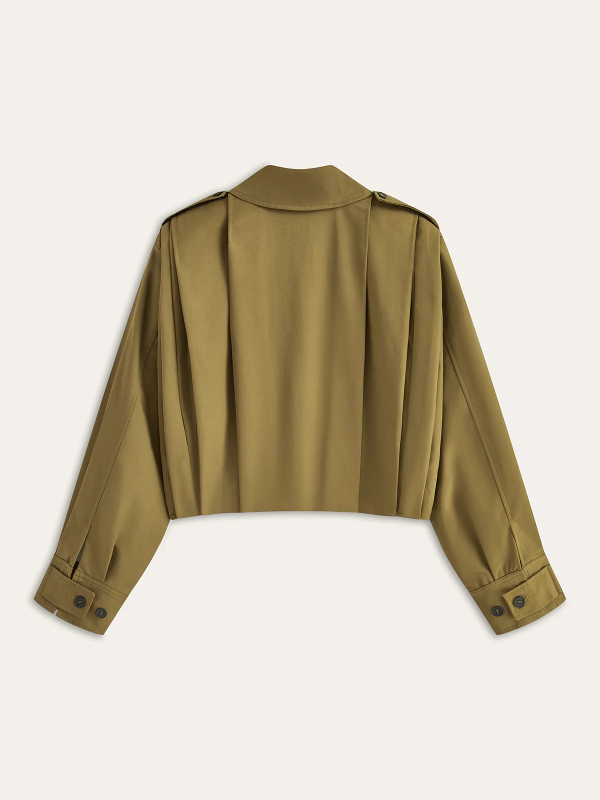 Pleated Cropped Trench Coat