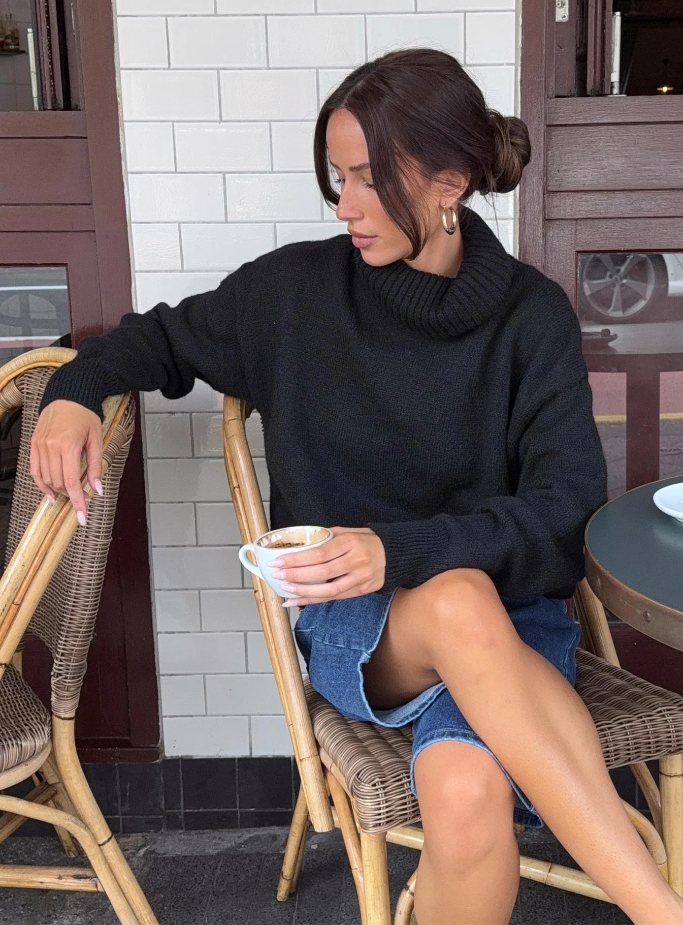 Oswin Turtleneck Sweater Black