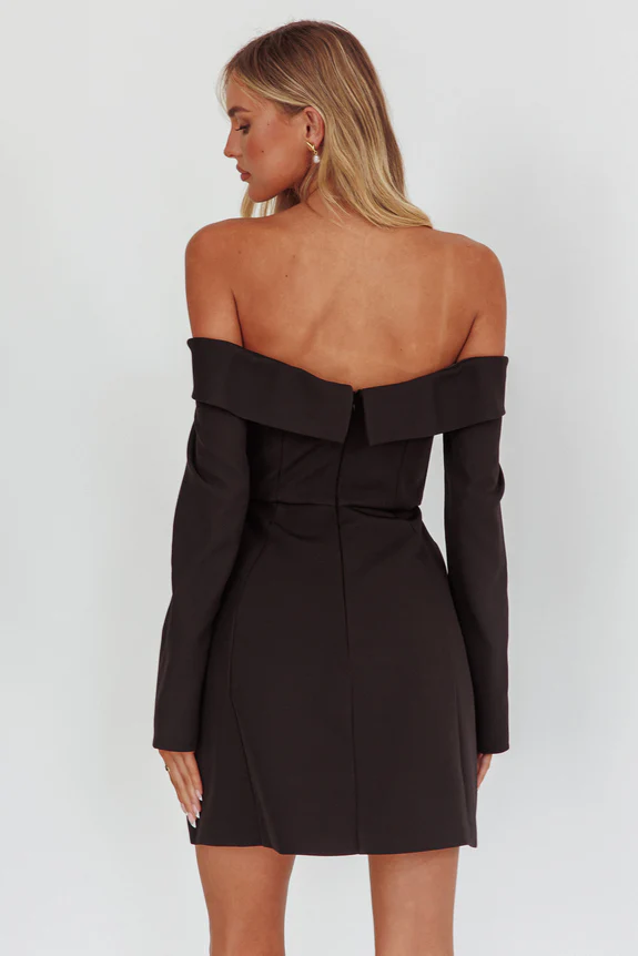 Laviniah Foldover Long Sleeve Mini Dress