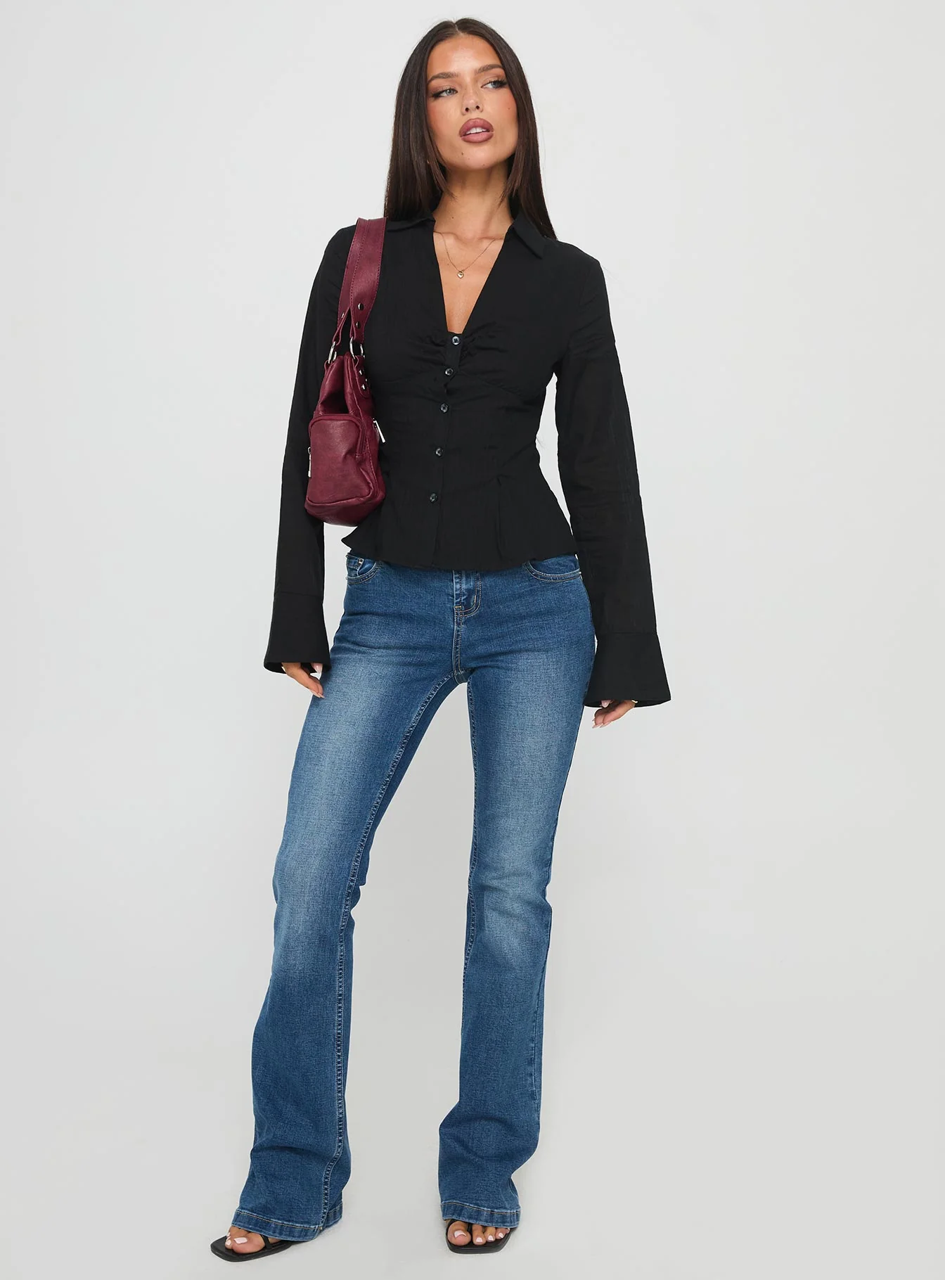 Elowenn Long Sleeve Top Black