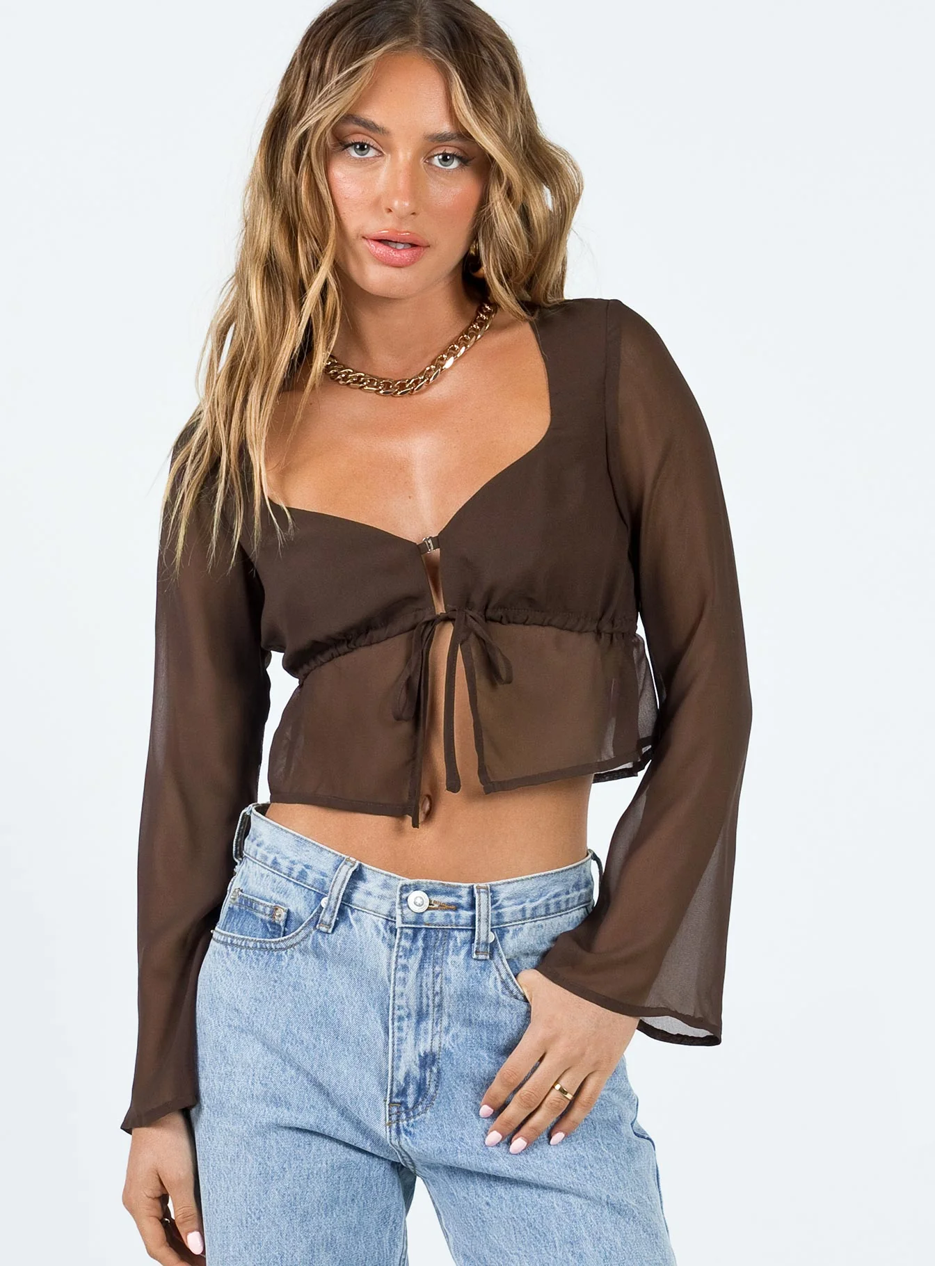 Kenney Long Sleeve Top Brown