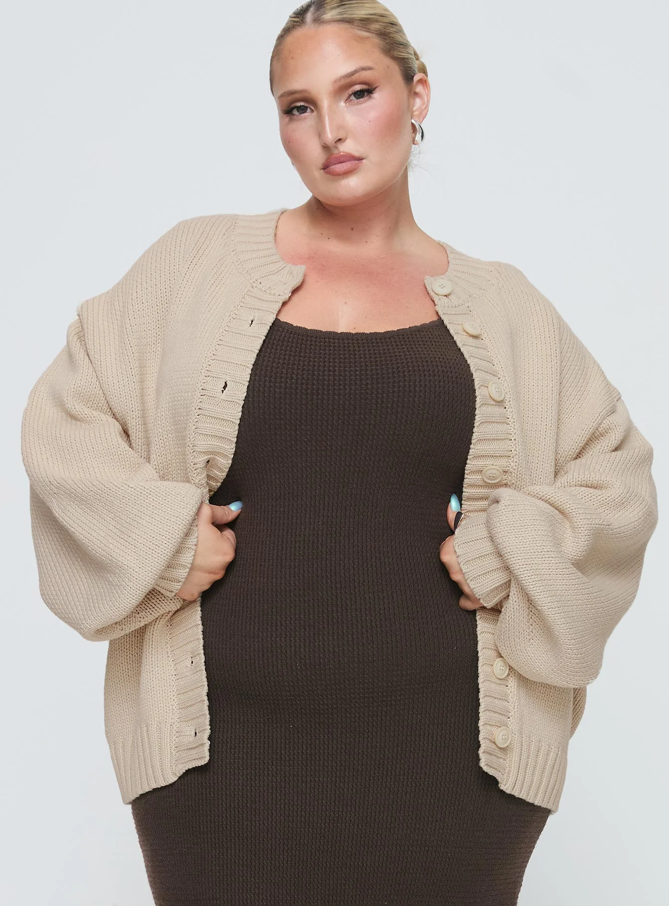 Edern Cardigan Cream Curve