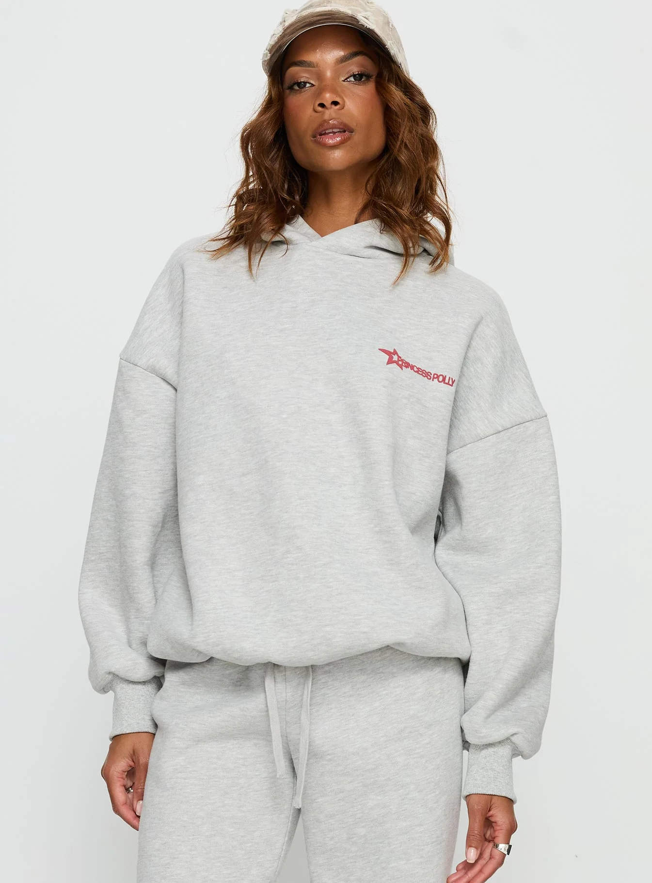 Princess Polly Stargirl Hoodie Grey Marle