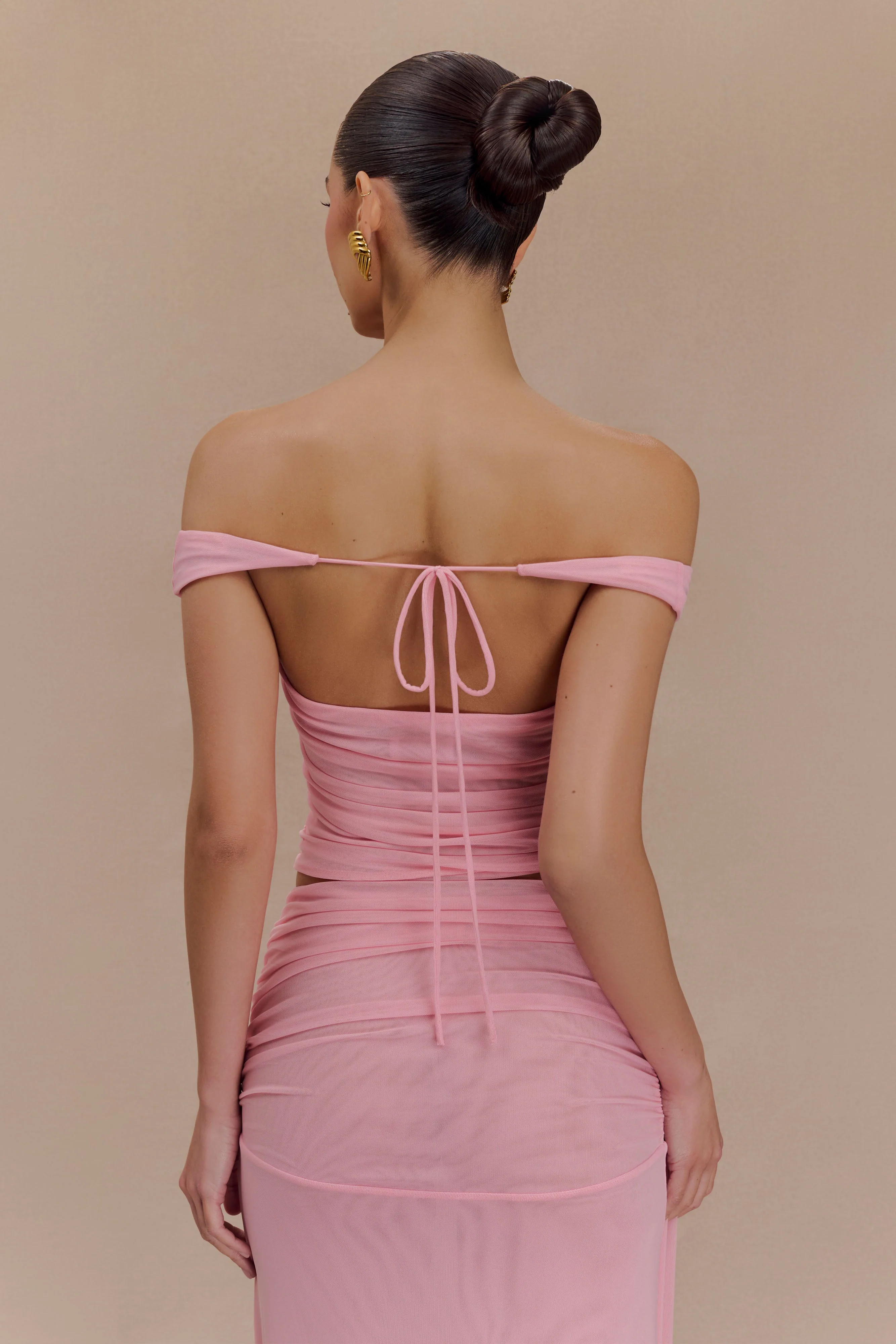 Brooklyn Mesh Crop Top - Candy Pink