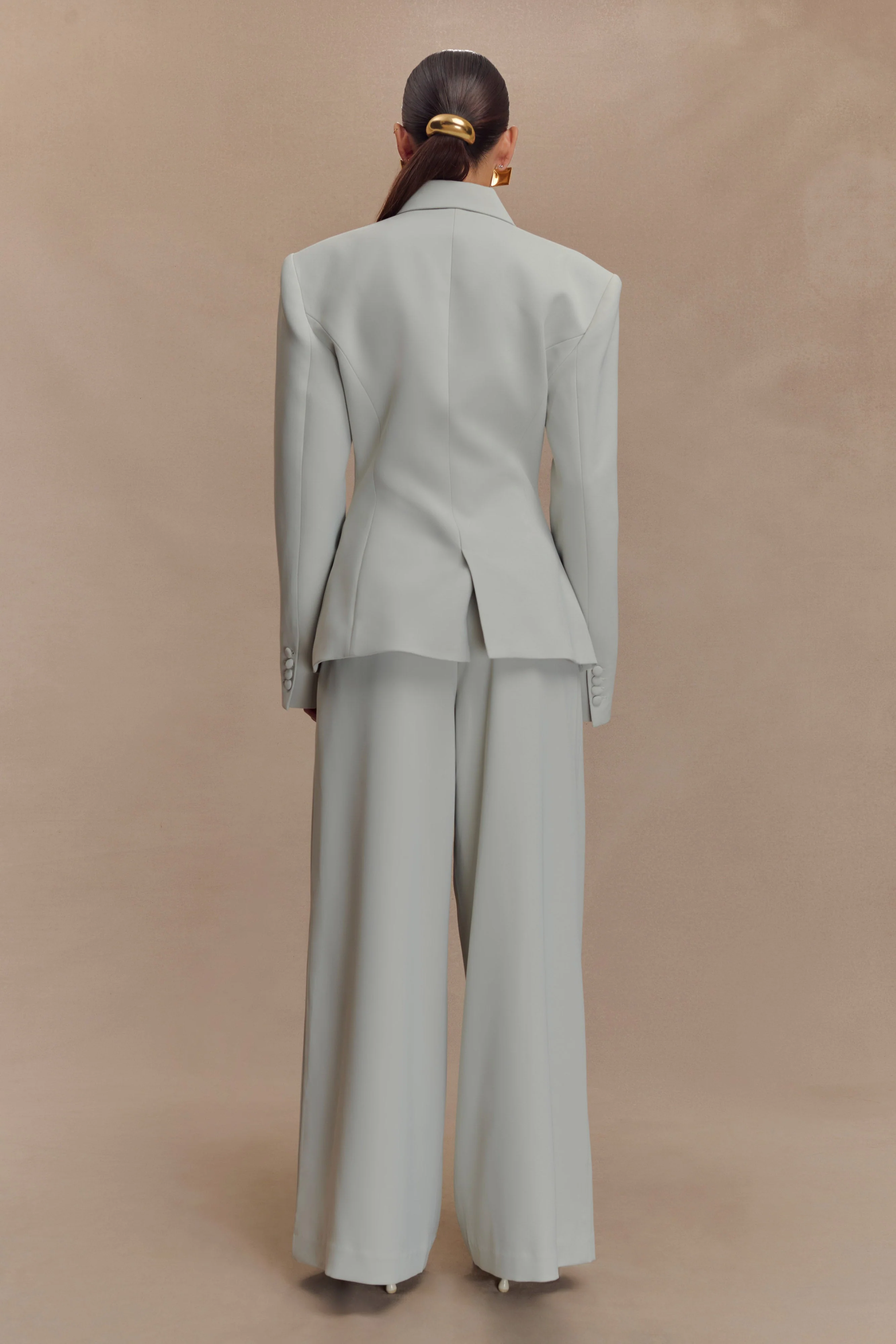 Jameson Cinched Suiting Blazer - Light Sage